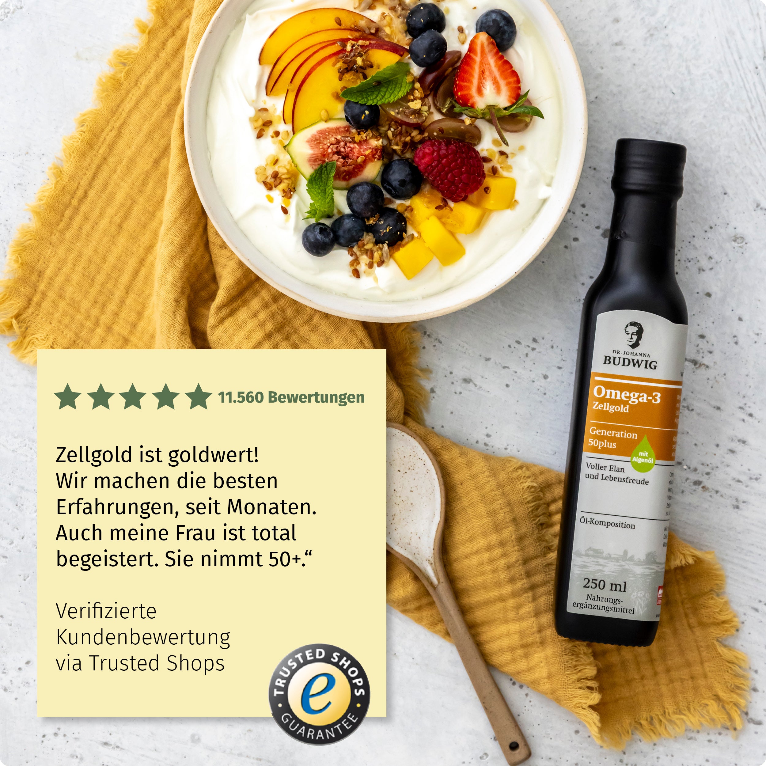 Dr. Johanna Budwig Omega-3 Öle Zellgold 50plus Öl DHA EPA ALA