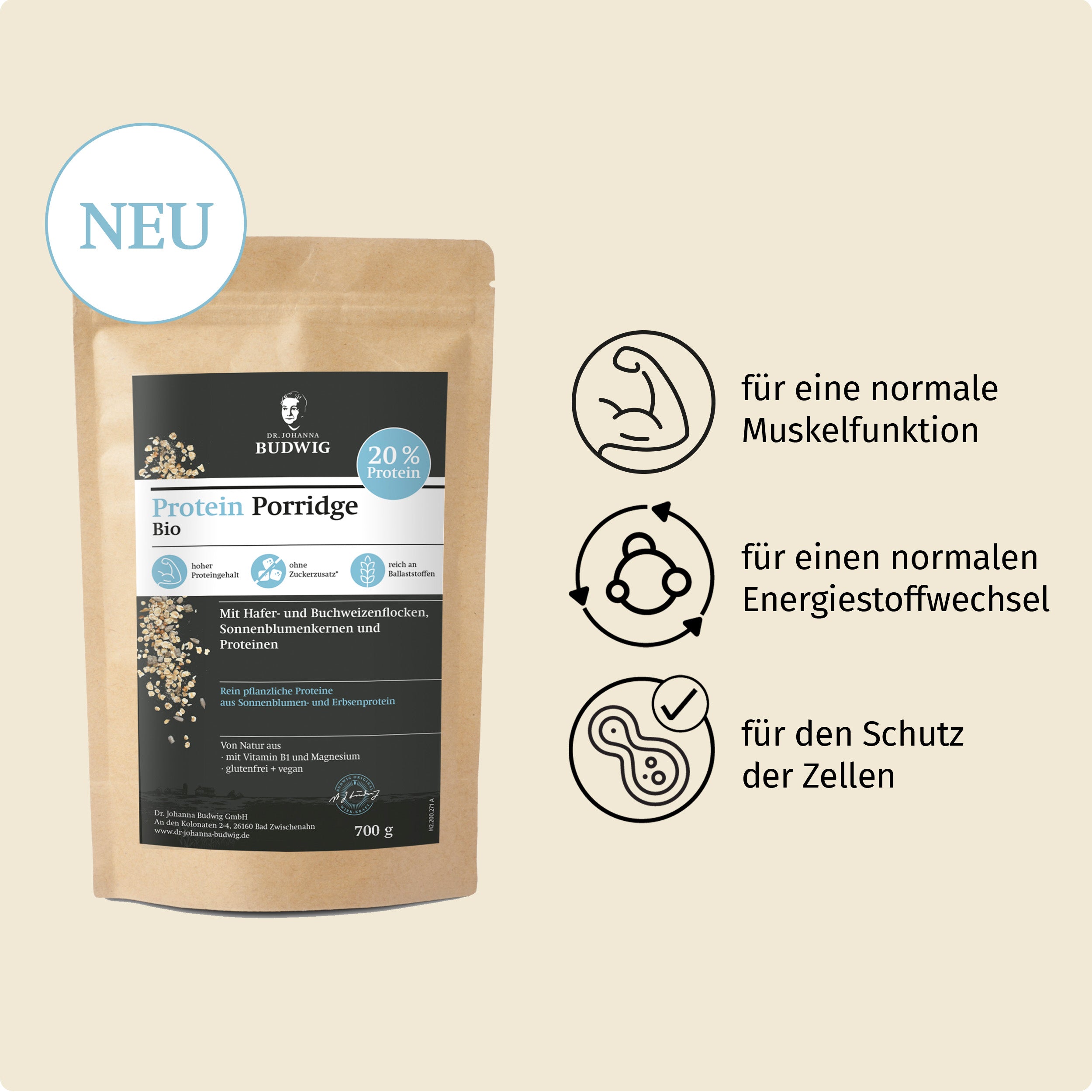 Dr. Johanna Budwig Protein Porridge Kennenlern-Paket Porridge vegan
