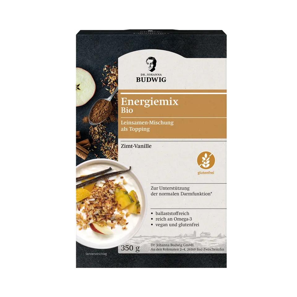 Dr. Johanna Budwig Leinsamen Energiemix Zimt-Vanille 350g Bio