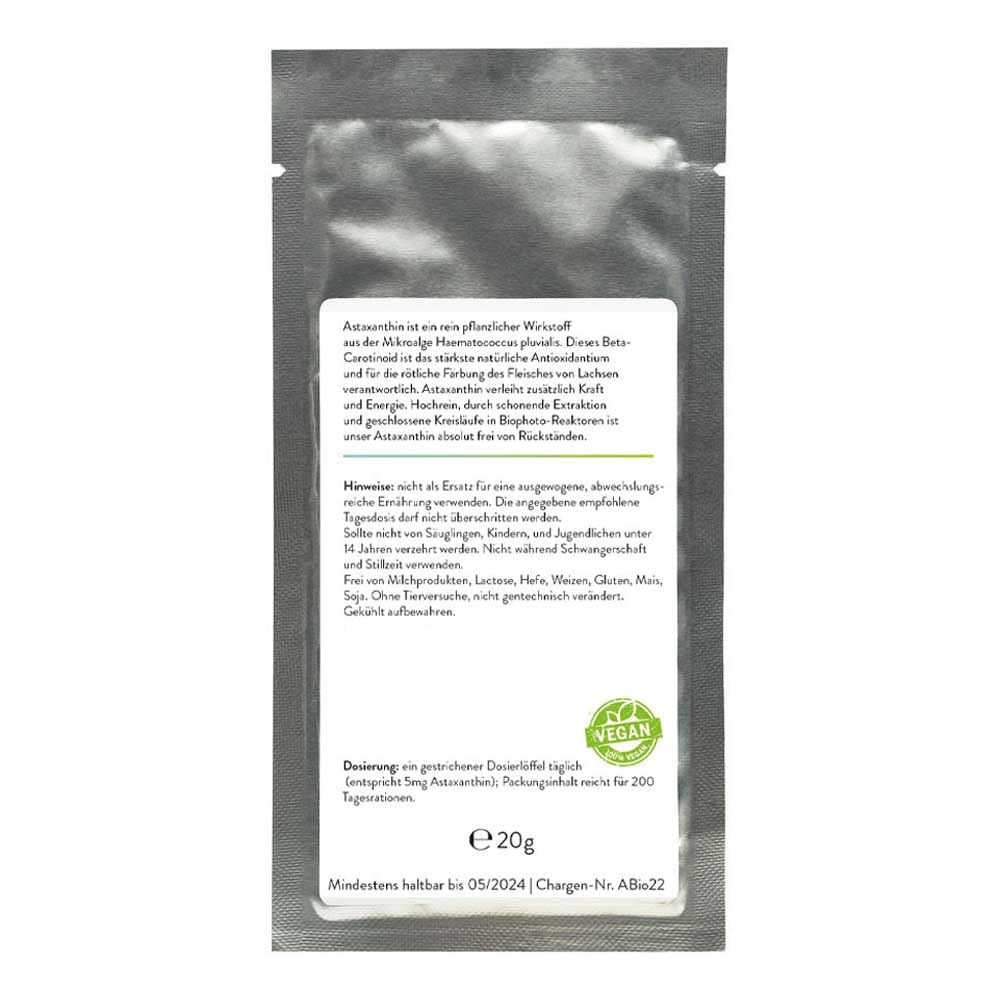 Dr. Heilbronner BIO-Astaxanthin PUR Pulver 20 g bio vegan