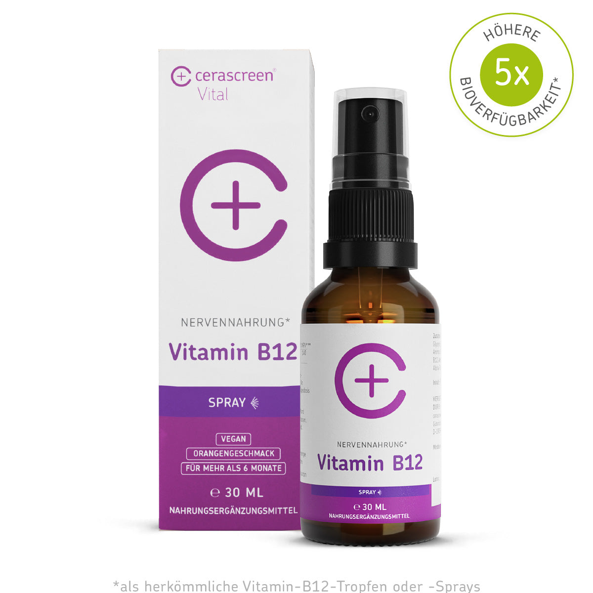 cerascreen Vital Vitamin-B12-Spray Nahrungsergänzung 30ml