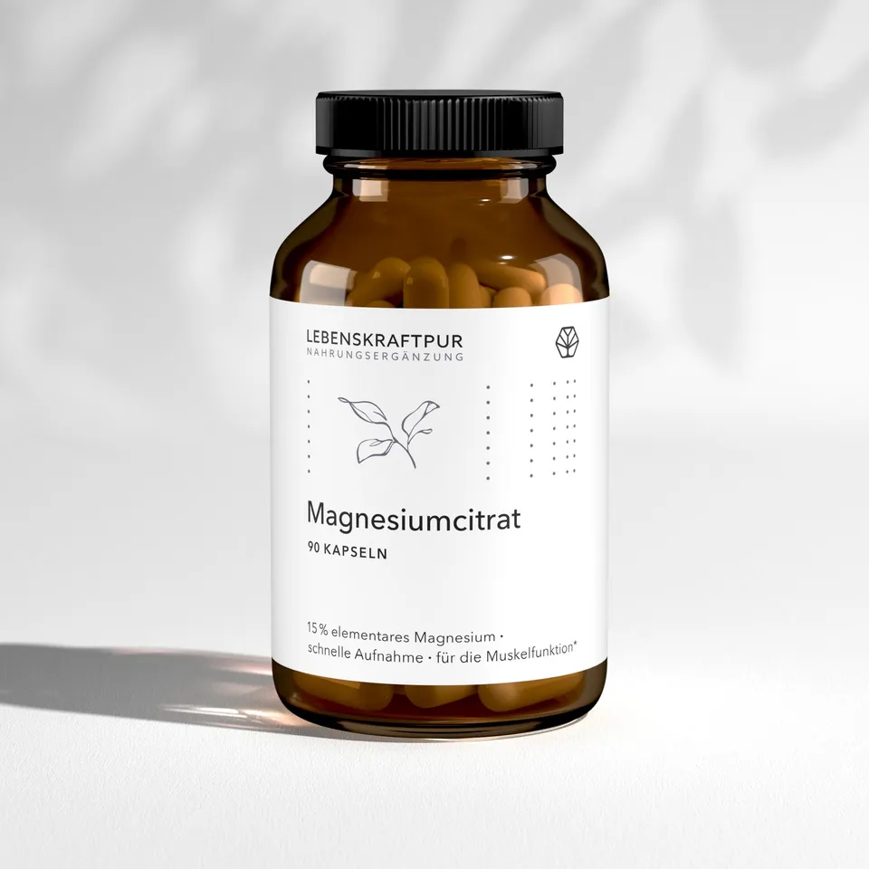 LebenskraftPur Magnesiumcitrat Kapseln 90 Kapseln 300 mg