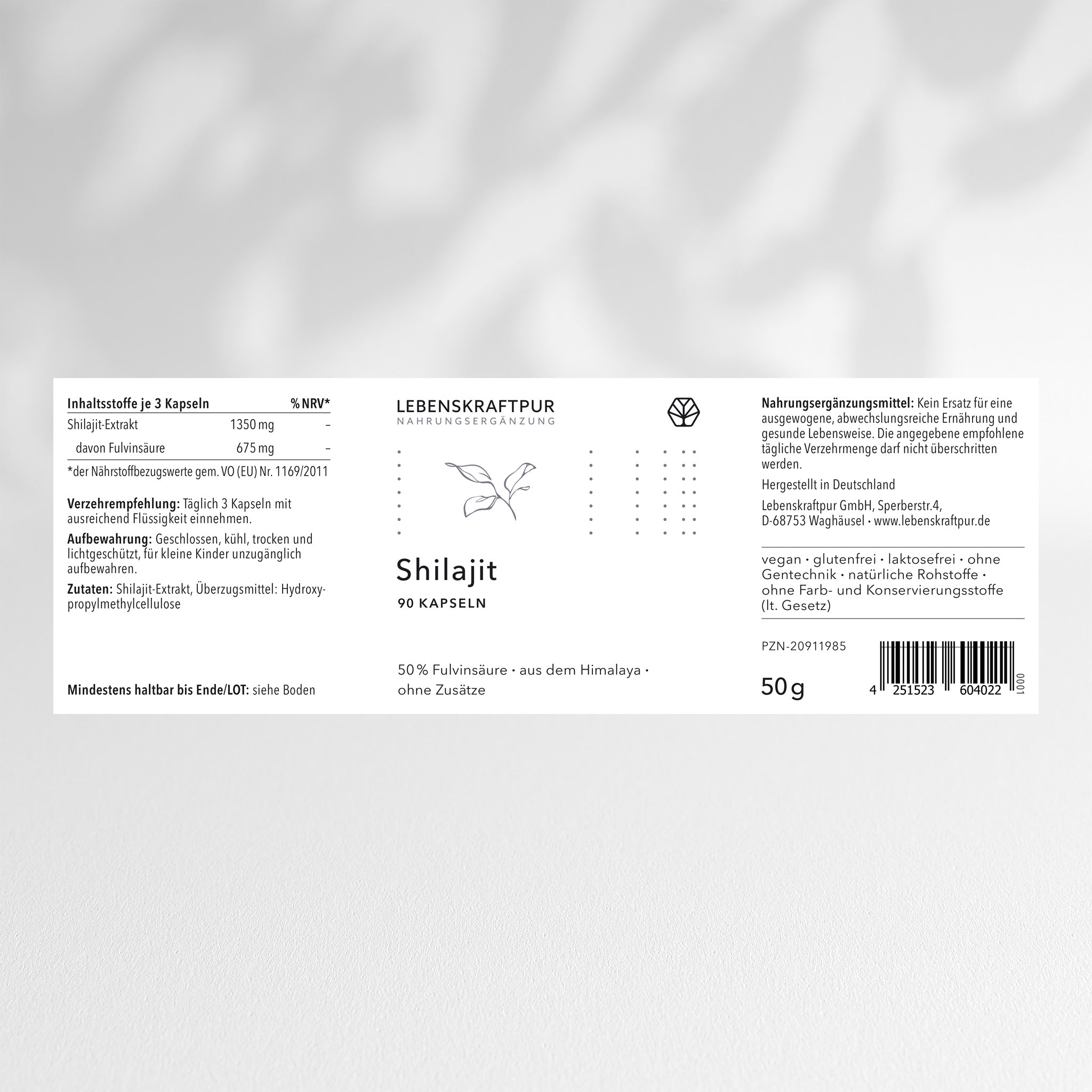 LebenskraftPur Shilajit Kapseln Himalaya 90 Kapseln vegan