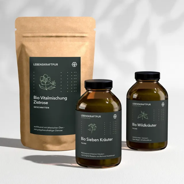 LebenskraftPur Kräuterbox Bio 3er Set Wildkräuter Tee vegan