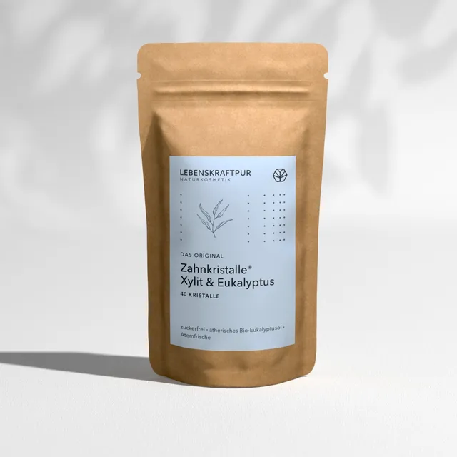 LebenskraftPur Zahnkristalle Xylit Eukalyptus Zahnbonbons vegan