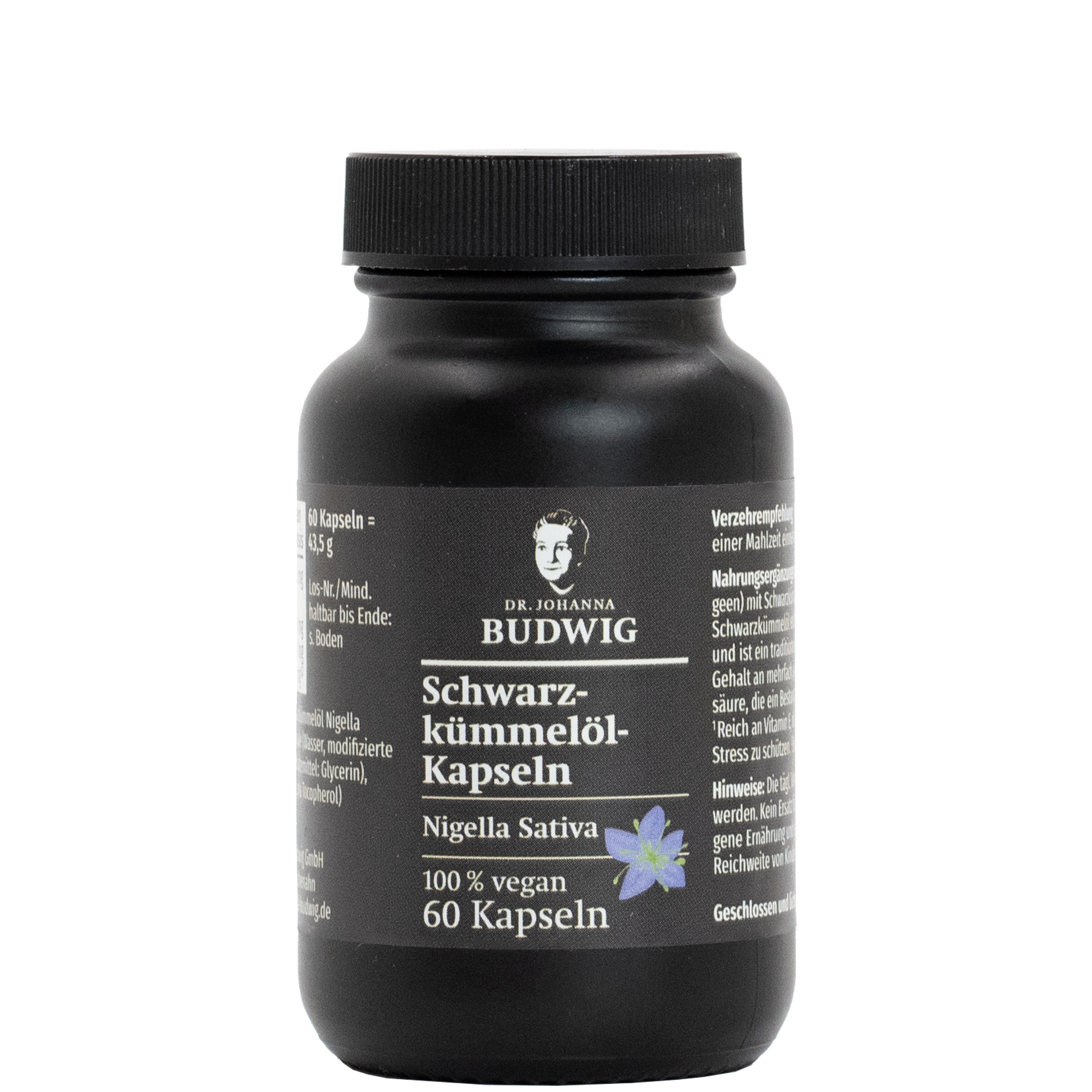 Dr. Johanna Budwig Schwarzkümmelöl Kapseln 60 Kapseln Bio Vegan