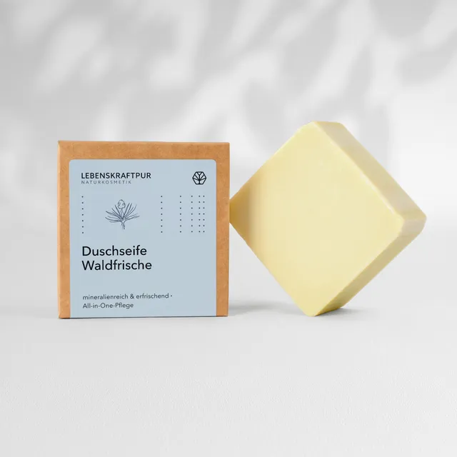 LebenskraftPur Duschseife Waldfrische Pfefferminz Seife vegan