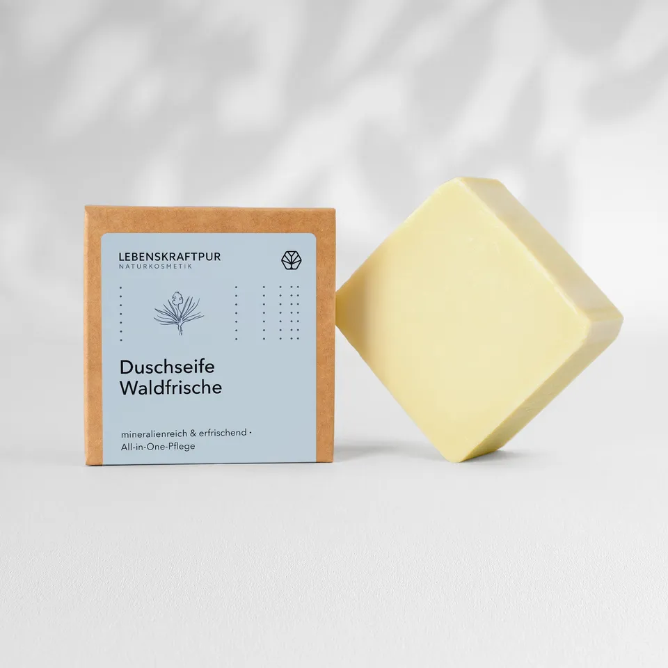 LebenskraftPur Duschseife Waldfrische Pfefferminz Seife vegan