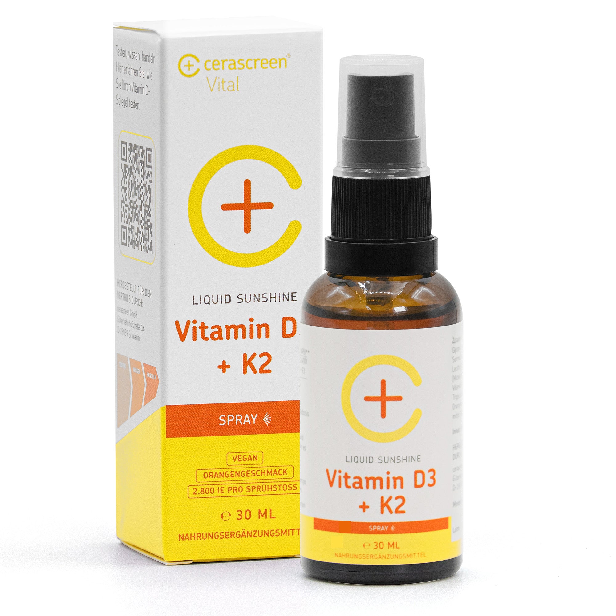 cerascreen Vital Vitamin-D-Set Test + Spray D3 K2