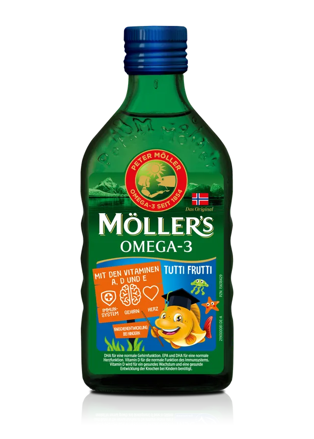 Möller's Cod Liver Oil Lebertran Frucht mit Vitamin A D E
