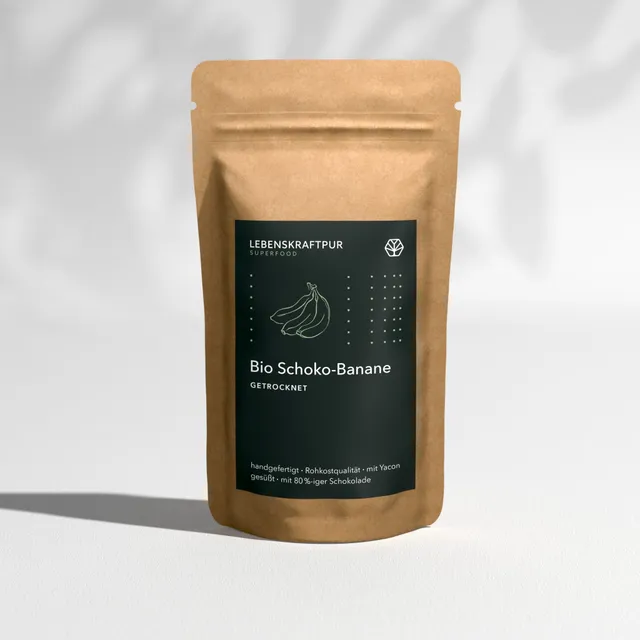 LebenskraftPur Bio Schoko-Banane Trockenfrüchte Snack ungesüßt