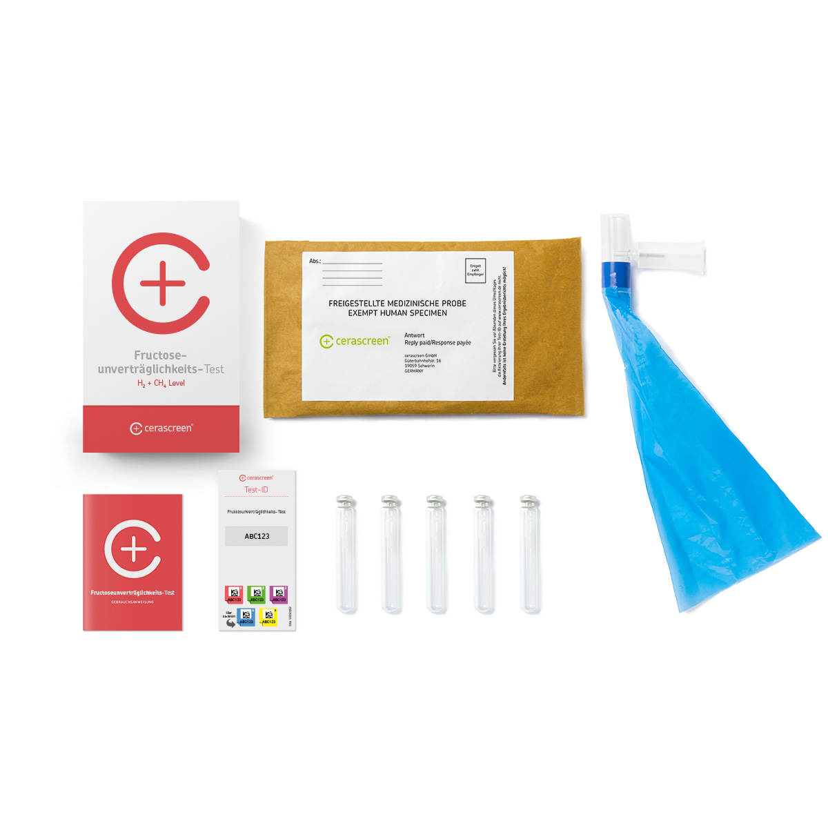 cerascreen Vital Fructoseunverträglichkeit Atemtest 5 Röhrchen