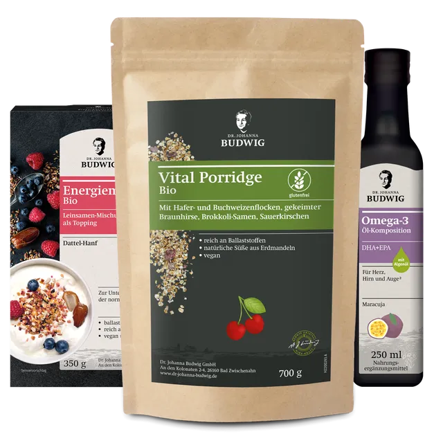 Dr. Johanna Budwig Swaantjes Frühstücks Paket Porridge Set Maracuja