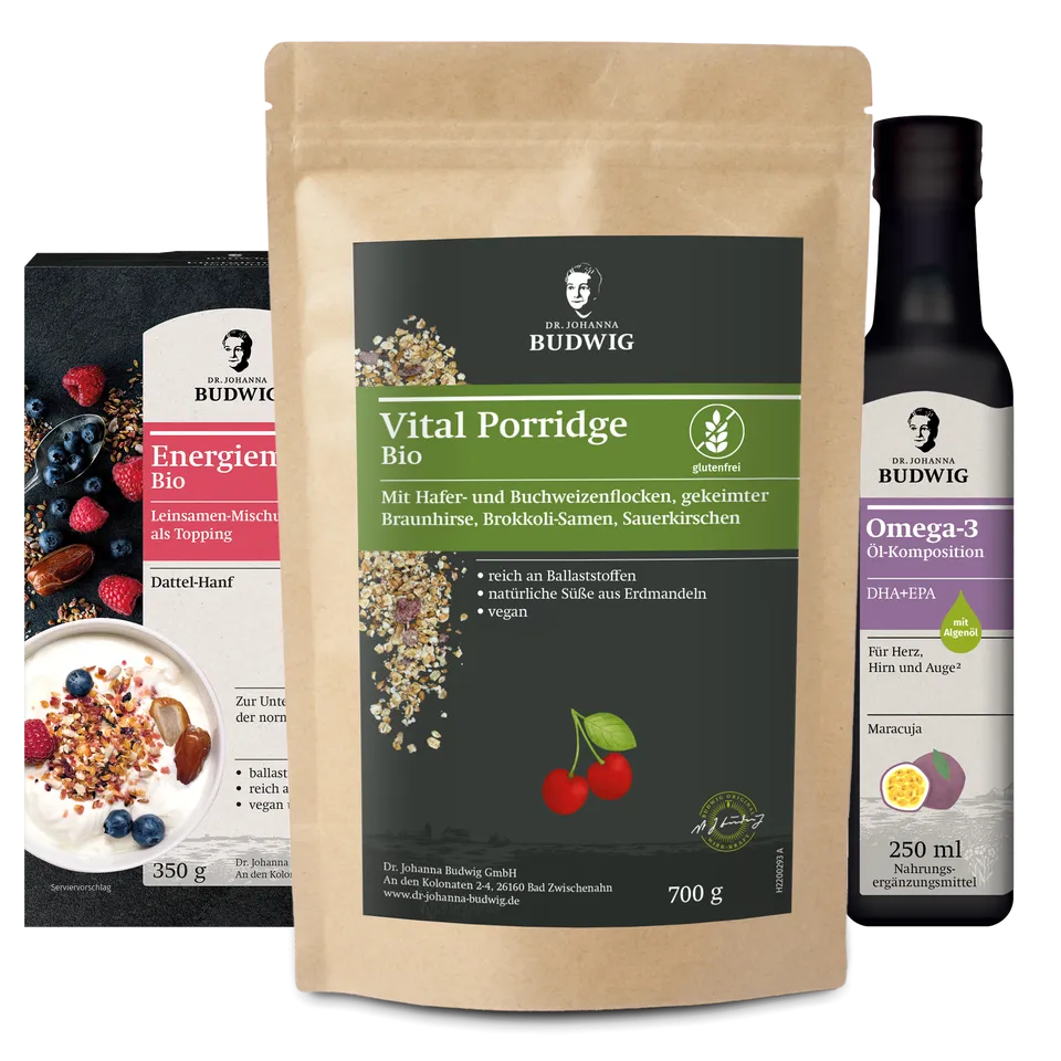 Dr. Johanna Budwig Swaantjes Frühstücks Paket Porridge Set Maracuja