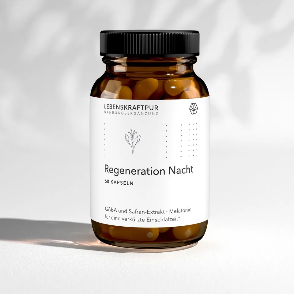 LebenskraftPur Regeneration Nacht Kapseln Melatonin 1 mg vegan