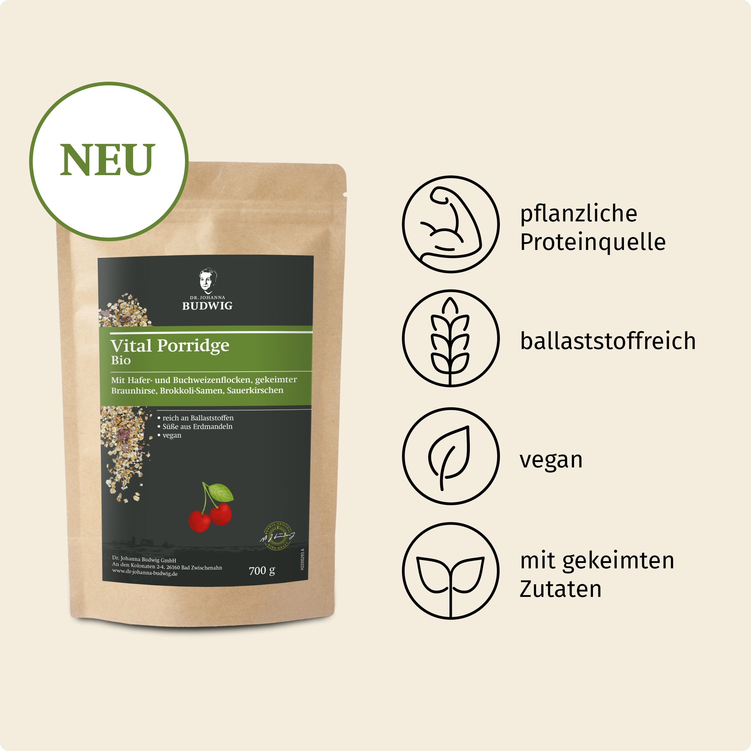 Dr. Johanna Budwig Porridge Starter Paket Vorteilspaket vegan