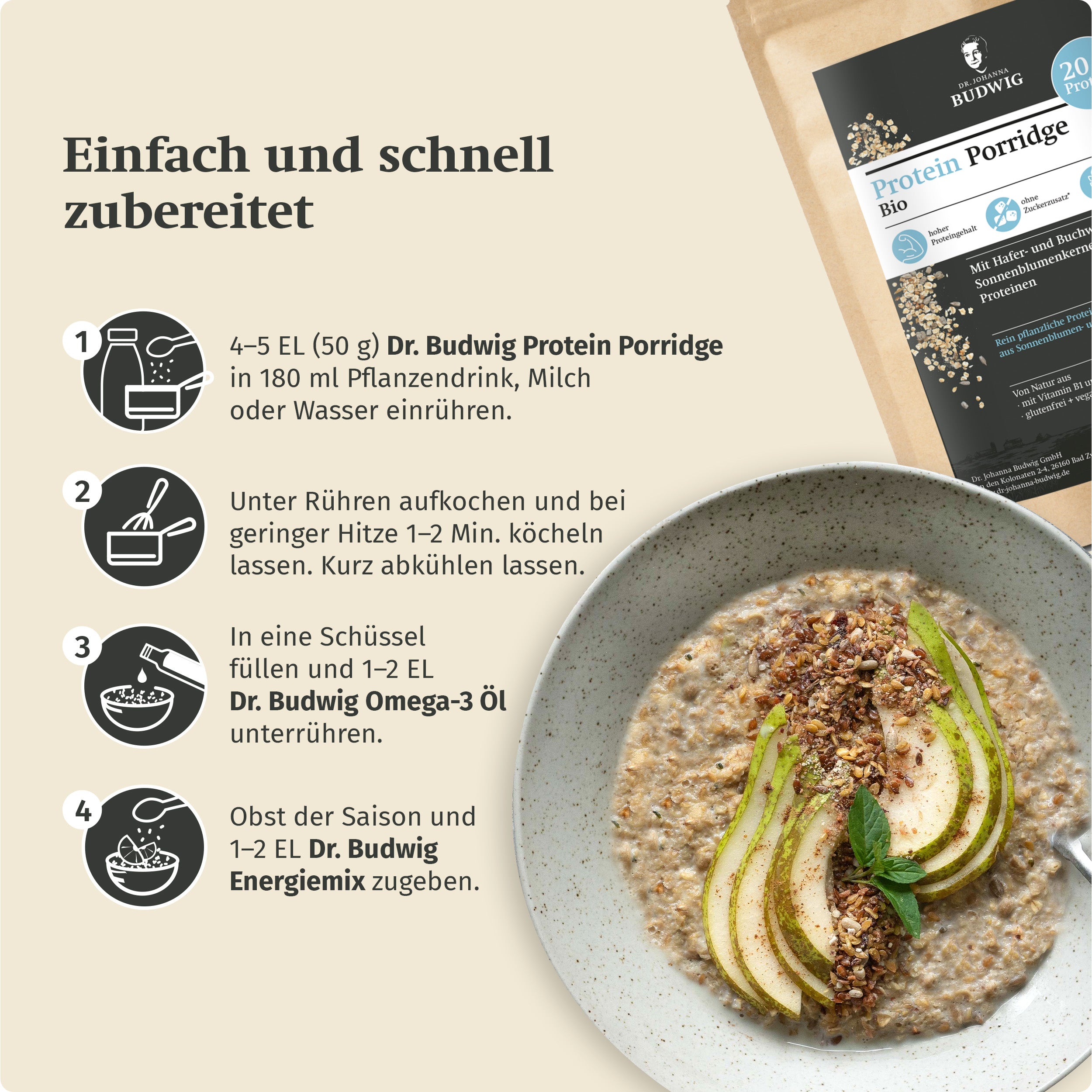 Dr. Budwig Swaantjes Sport Paket Porridge Set vegan