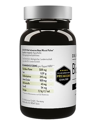 Dr. Heilbronner Vitalstoffe Bio Maca-schwarz-Kapseln 120 Kapseln vegan
