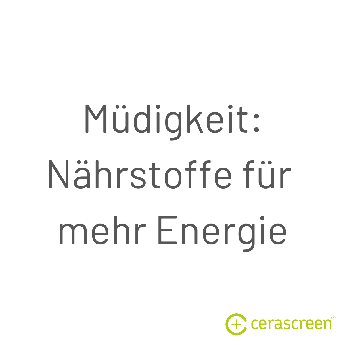 cerascreen Vital Müdigkeit Nährstoffe Energie Kombi-Paket