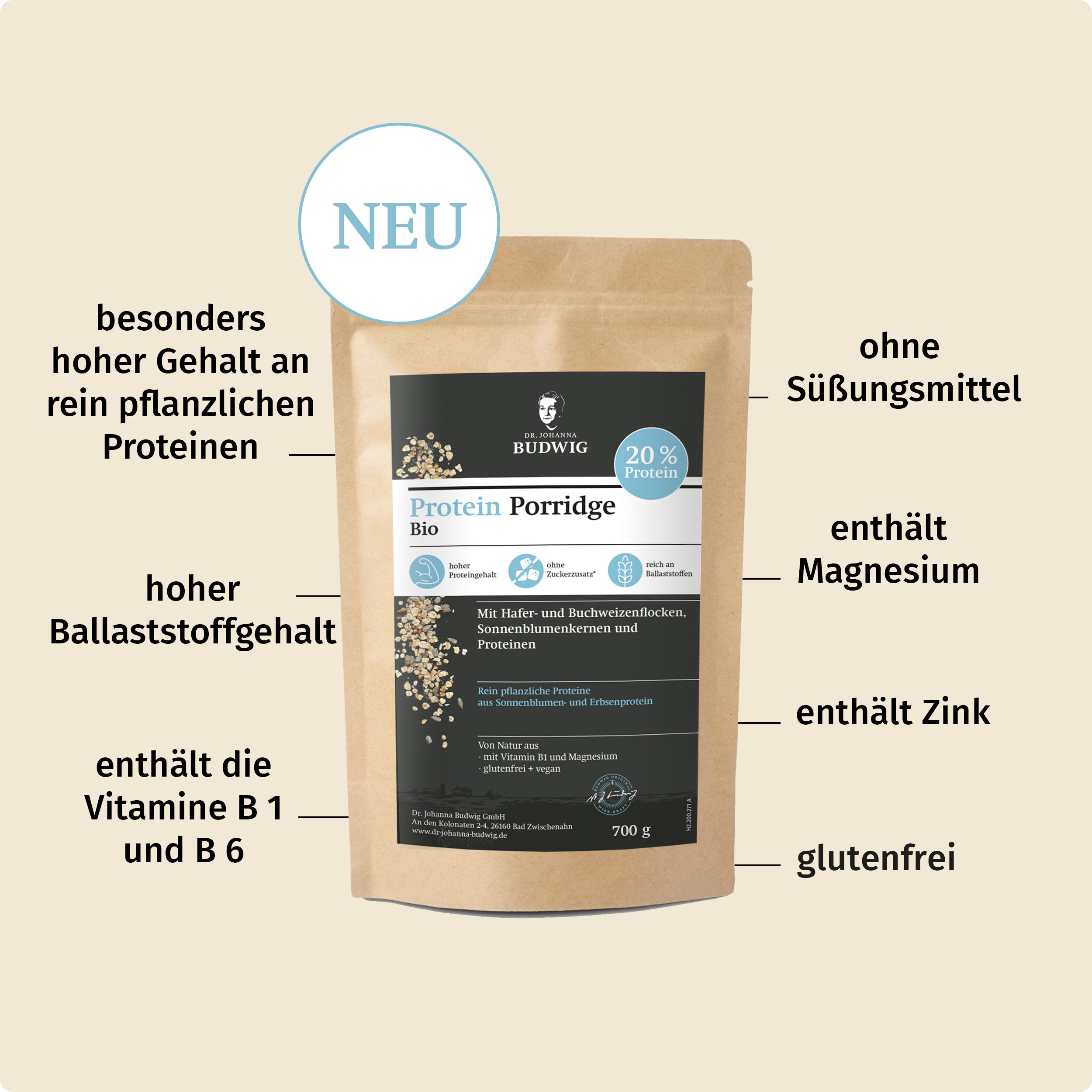 Dr. Johanna Budwig Protein Porridge Kennenlern-Paket Porridge vegan