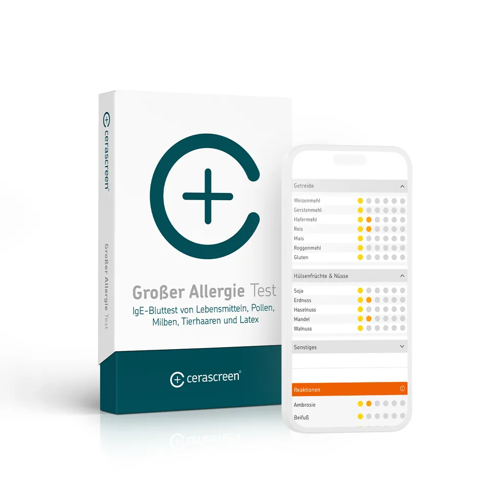 cerascreen Vital Testkits Großer Allergie Test Bluttest Einzelpackung
