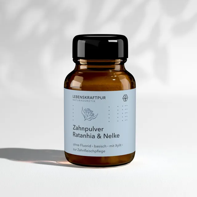 LebenskraftPur Zahnpulver Ratanhia Nelke Naturkosmetik Vegan