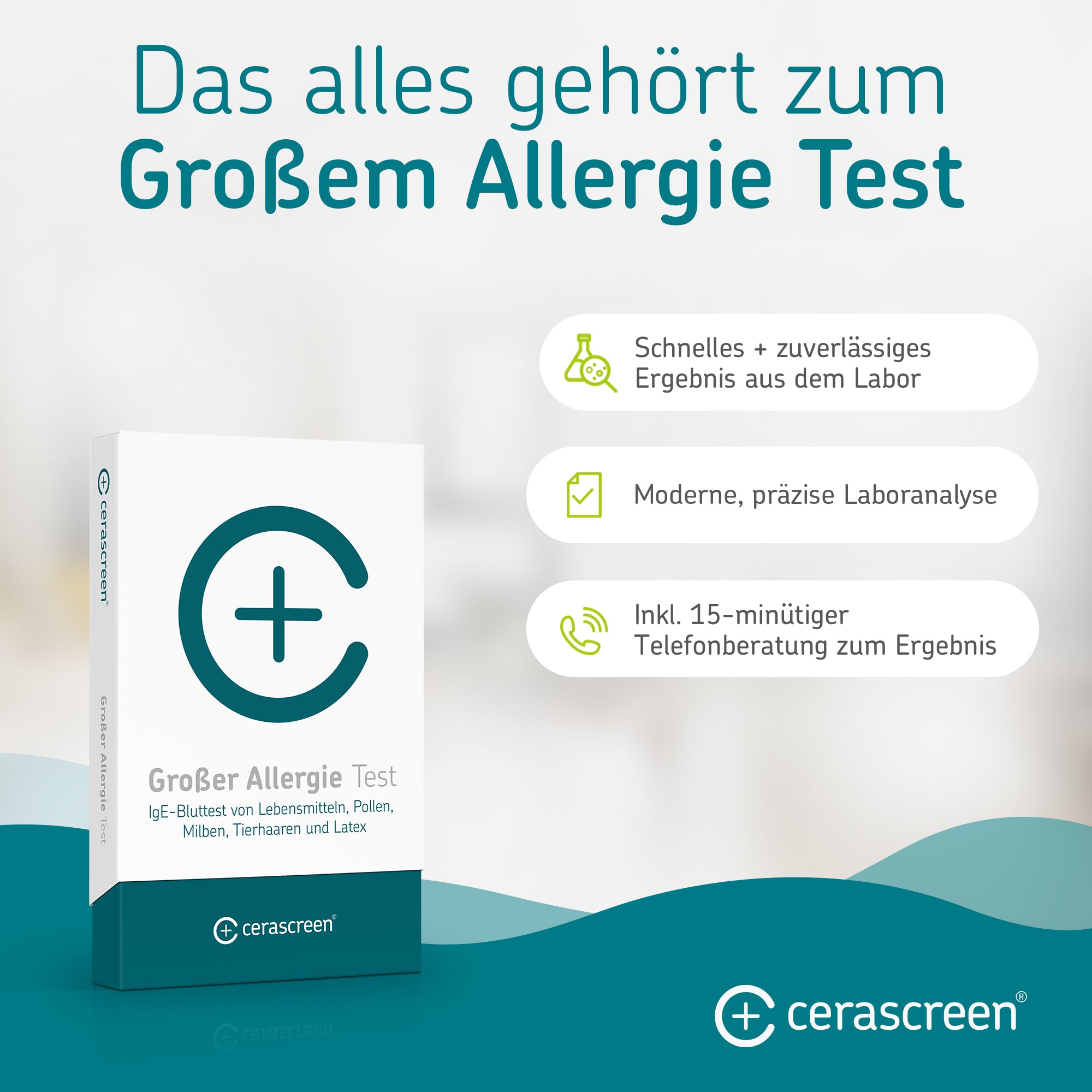 cerascreen Vital Testkits Großer Allergie Test Bluttest Einzelpackung