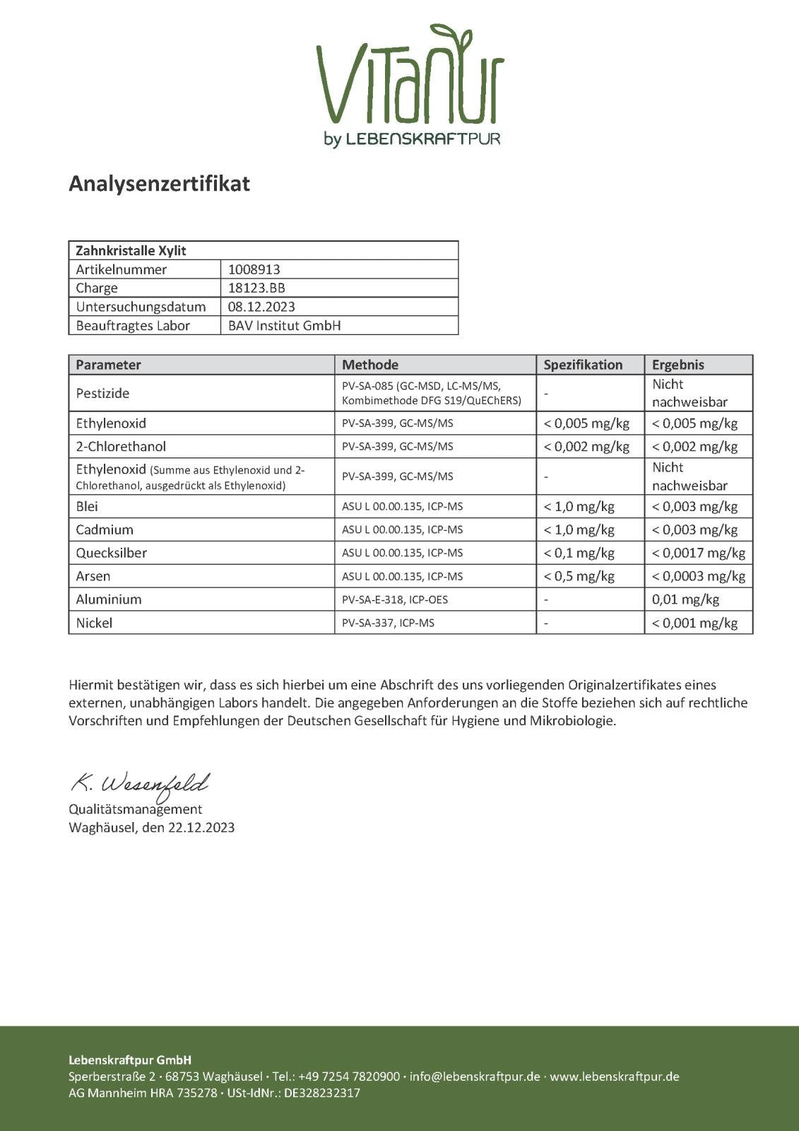 LebenskraftPur Zahnkristalle Xylit Bonbons Birkenzucker vegan