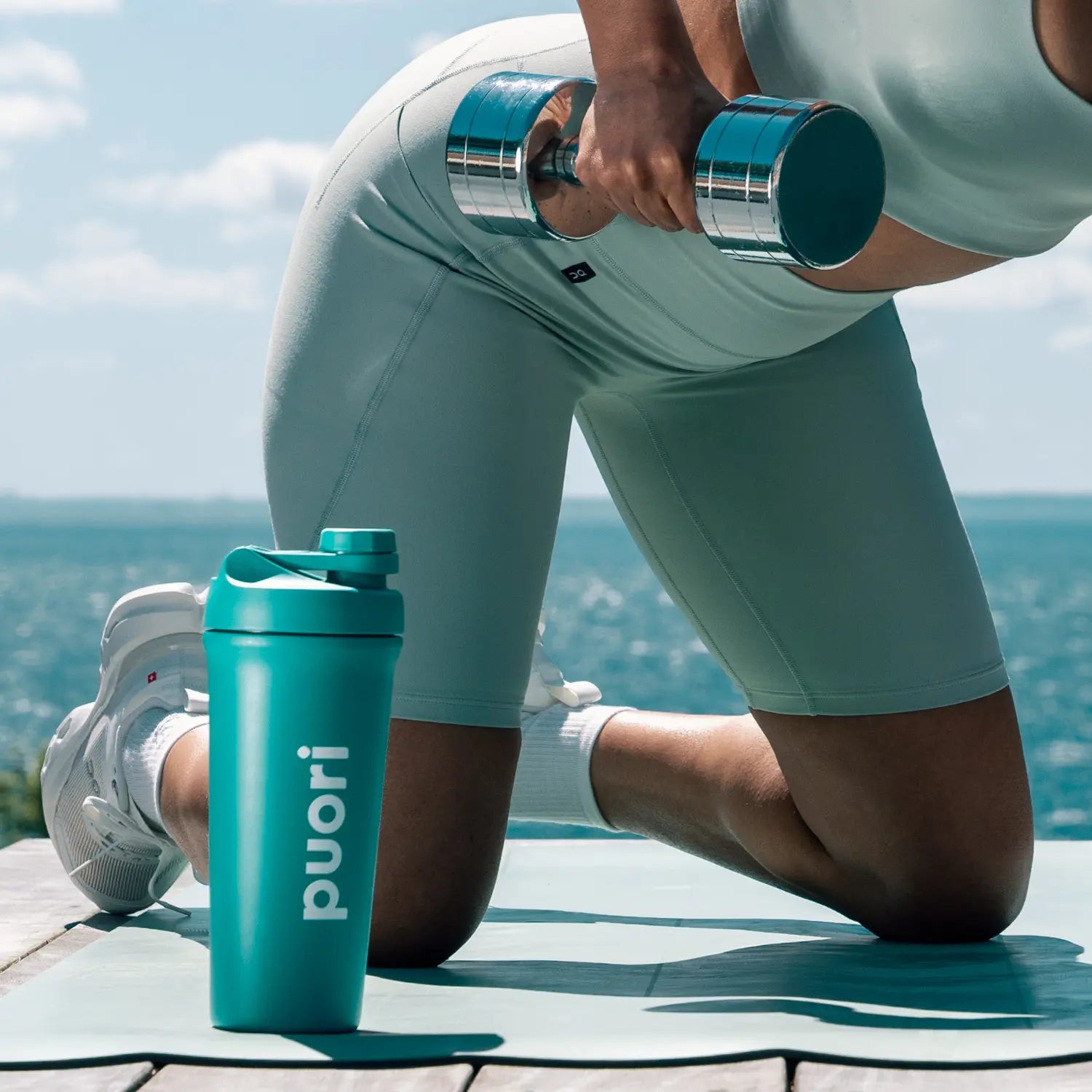 Puori Protein Powder Shaker Bottle Edelstahl 750 ml