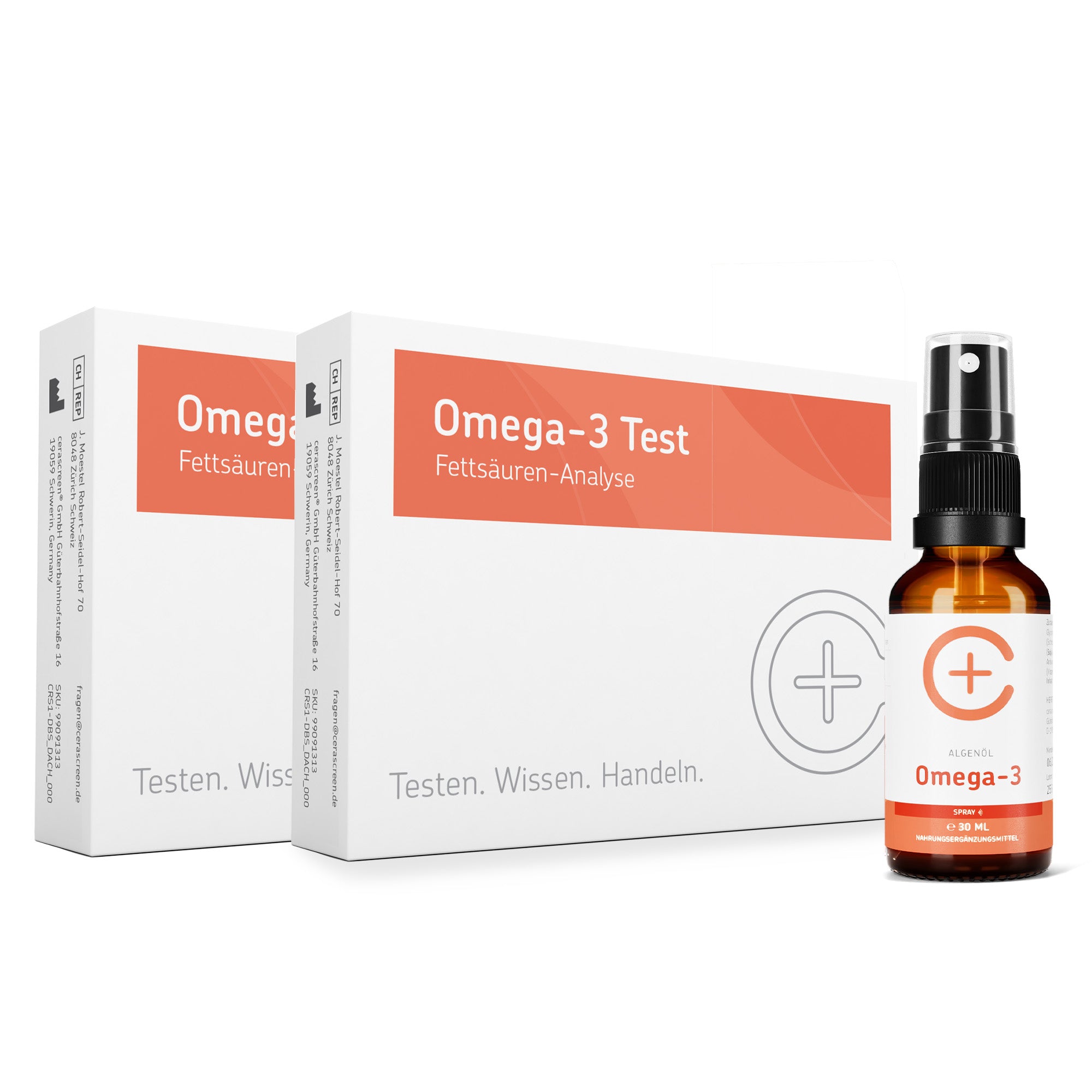 cerascreen Vital Omega-3-Set Test+Spray vegan