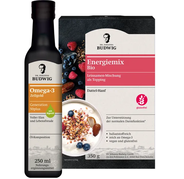 Dr. Johanna Budwig Kennenlern-Paket 50plus Öl Porridge Set