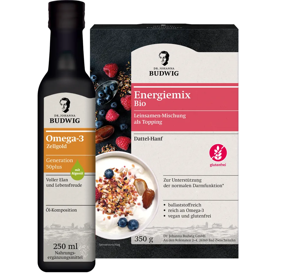 Dr. Johanna Budwig Kennenlern-Paket 50plus Öl Porridge Set