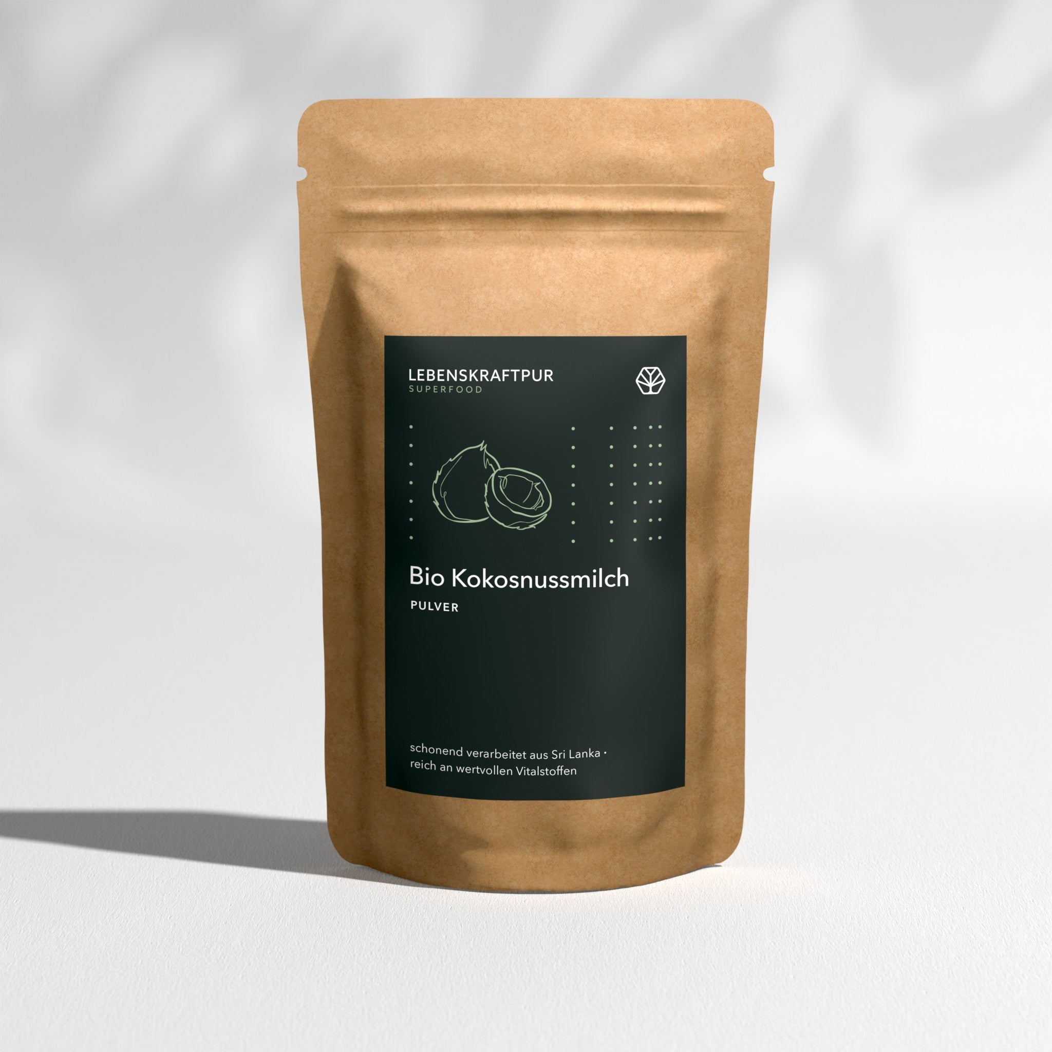 LebenskraftPur Bio Kokosnussmilch Pulver 500 g MCT
