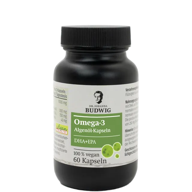 Dr. Johanna Budwig Omega-3 Algenöl Kapseln 60 Stück DHA EPA