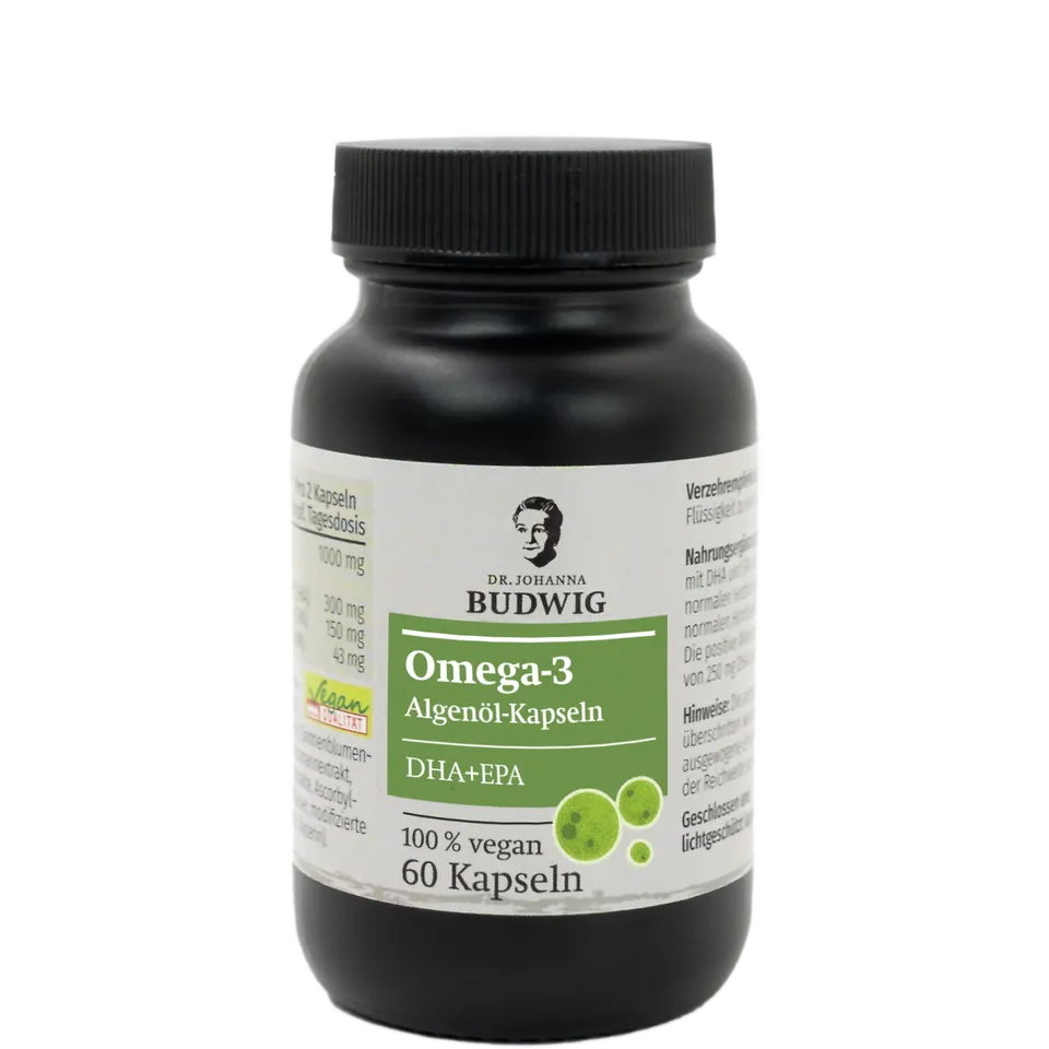 Dr. Johanna Budwig Omega-3 Algenöl Kapseln 60 Stück DHA EPA