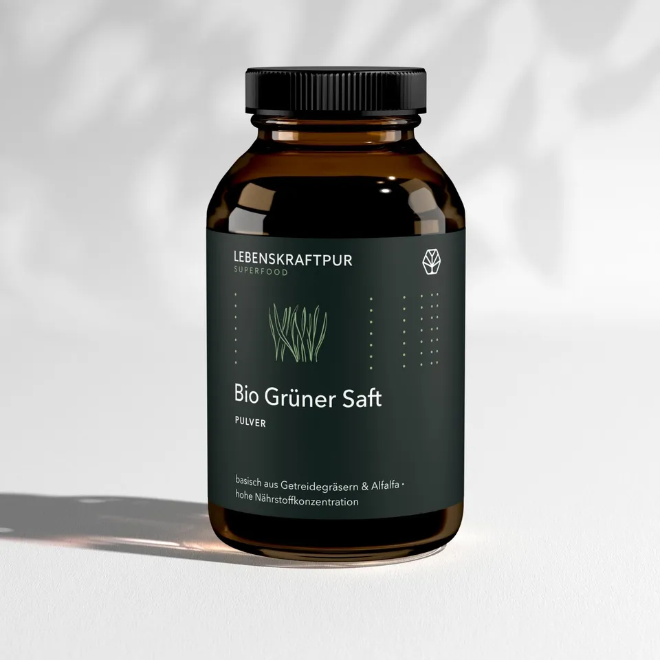 LebenskraftPur Bio Grüner Saft Pulver Gräser-Saftpulver bio