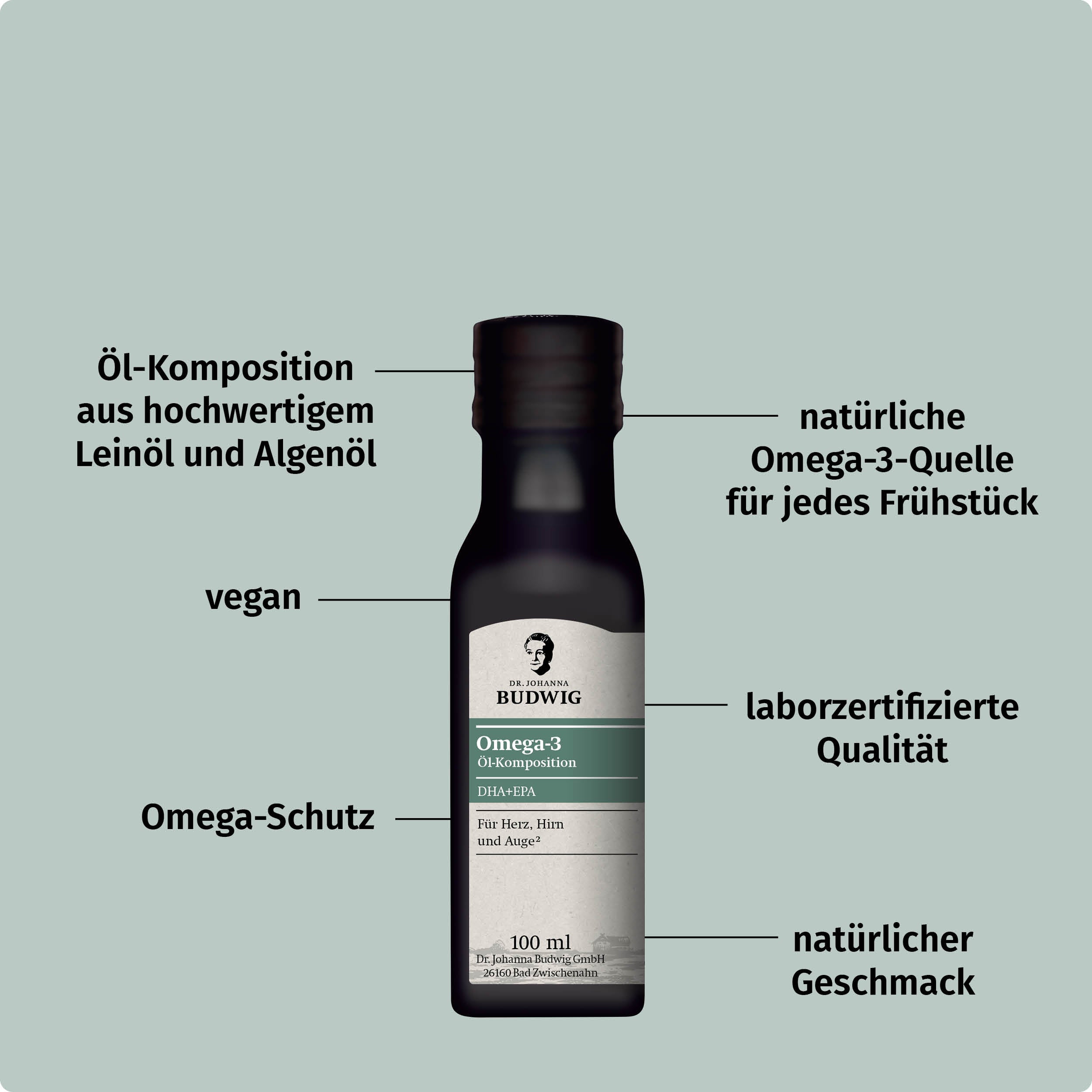 Dr. Budwig DHA+EPA-Minis Probierpaket 3x100 ml Öle