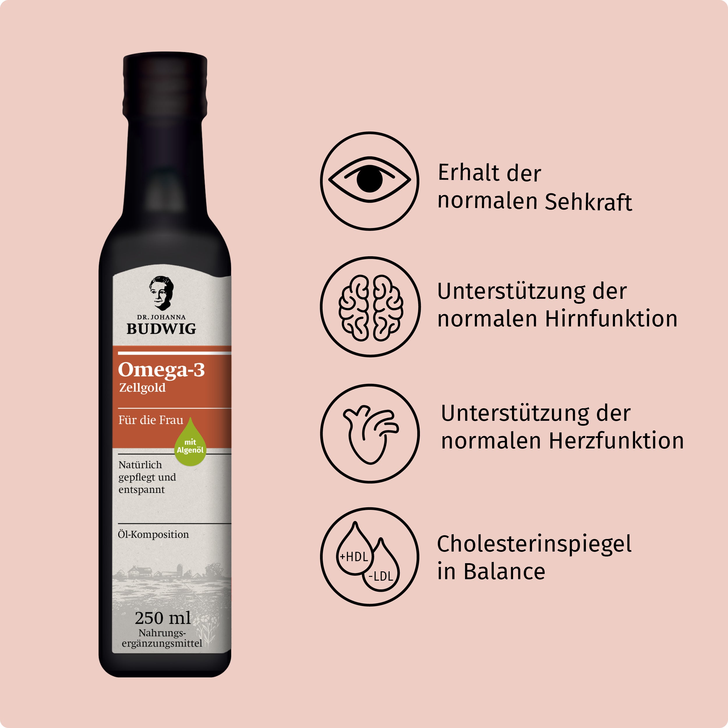 Dr. Budwig Omega-3 Zellgold für die Frau Öl fruchtig