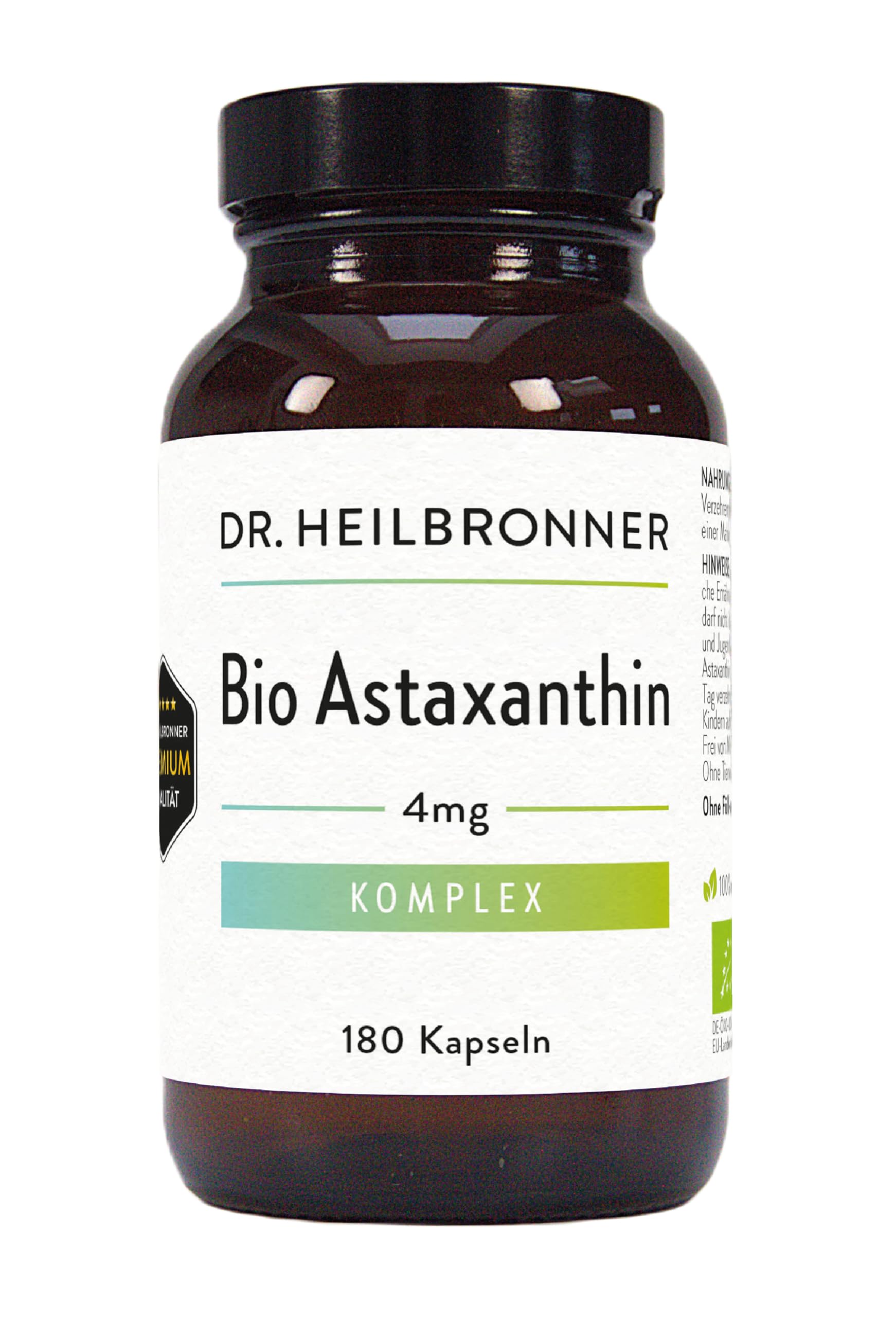 Dr. Heilbronner Bio-Astaxanthin Kapseln 180 Stk 4 mg vegan