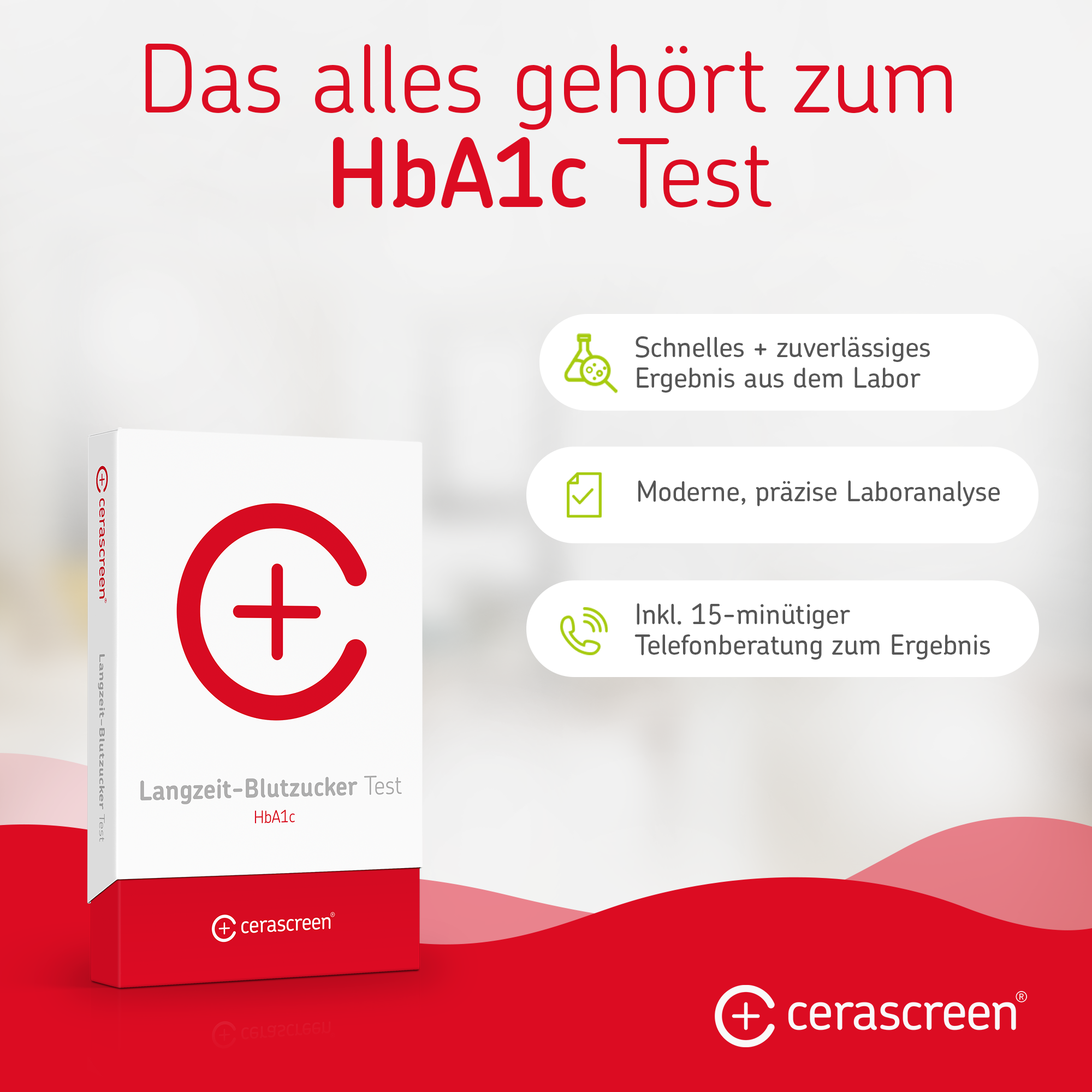 cerascreen Vital Testkits Langzeit-Blutzucker Test HbA1c Bluttest