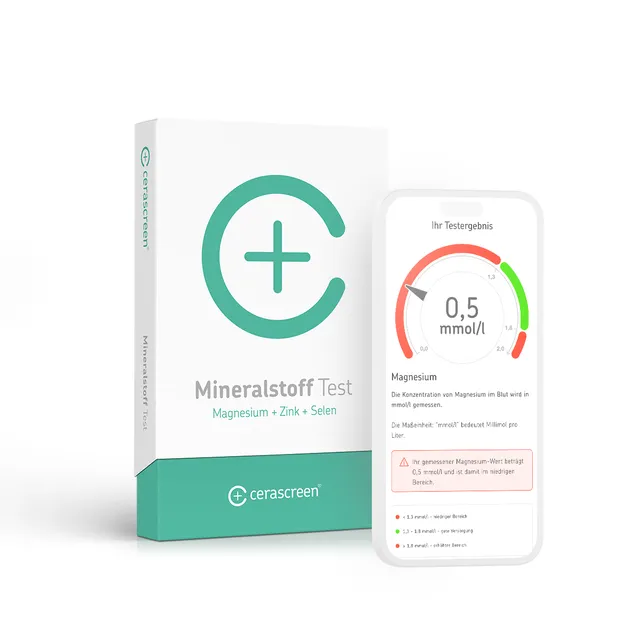 cerascreen Mineralstoff Test Heimtest Einzelpackung Magnesium