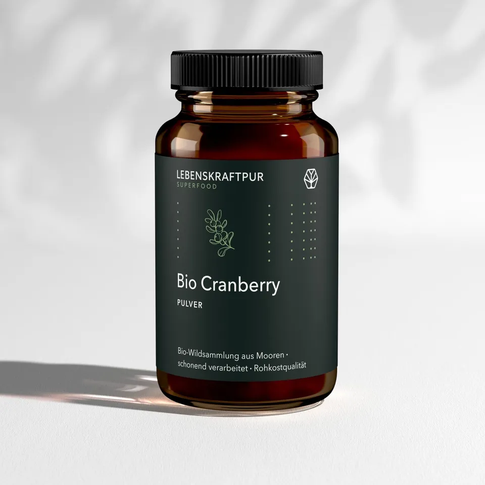 LebenskraftPur Superfood Bio Cranberry Pulver rohvegan