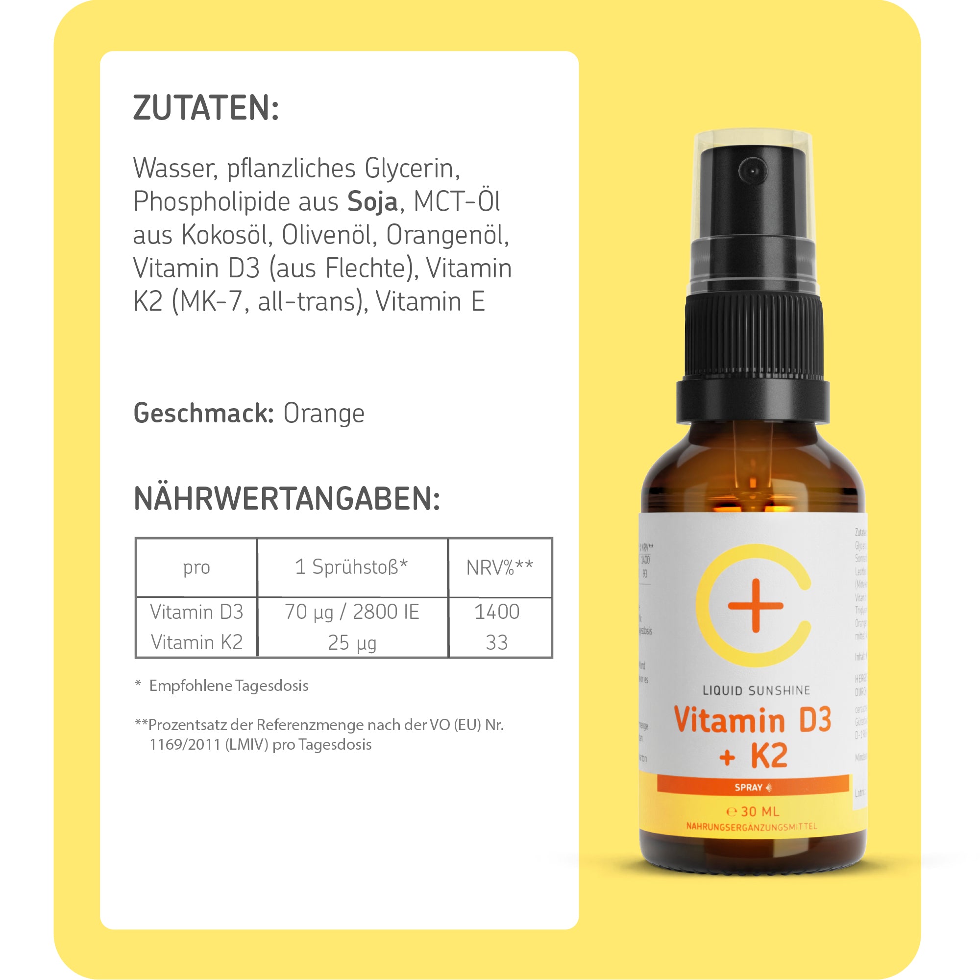 cerascreen Vital Vitamin-D-Spray D3+K2 Nahrungsergänzung 30ml