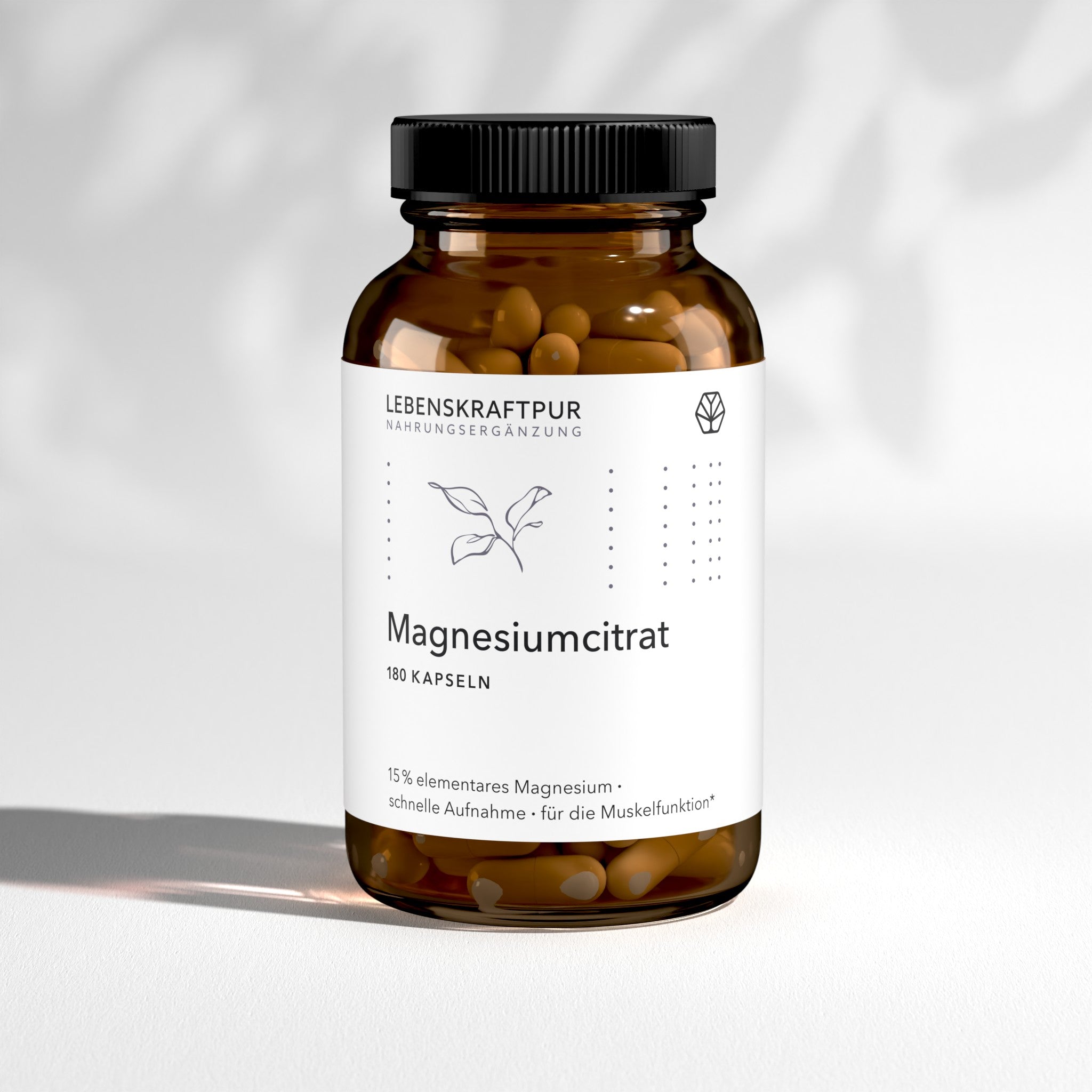 LebenskraftPur Magnesiumcitrat Kapseln 90 Kapseln 300 mg