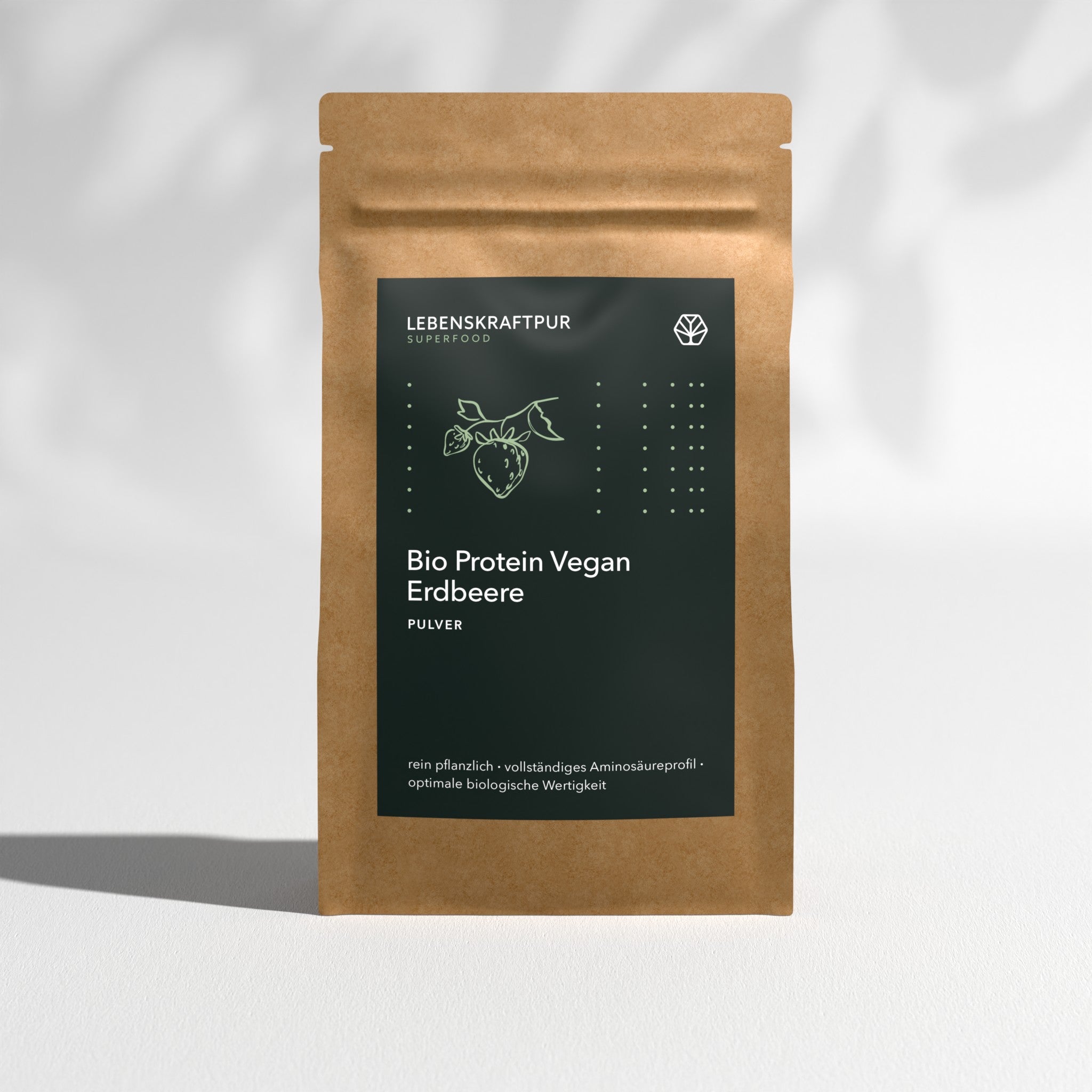 LebenskraftPur Bio Protein Vegan Erdbeere Pulver