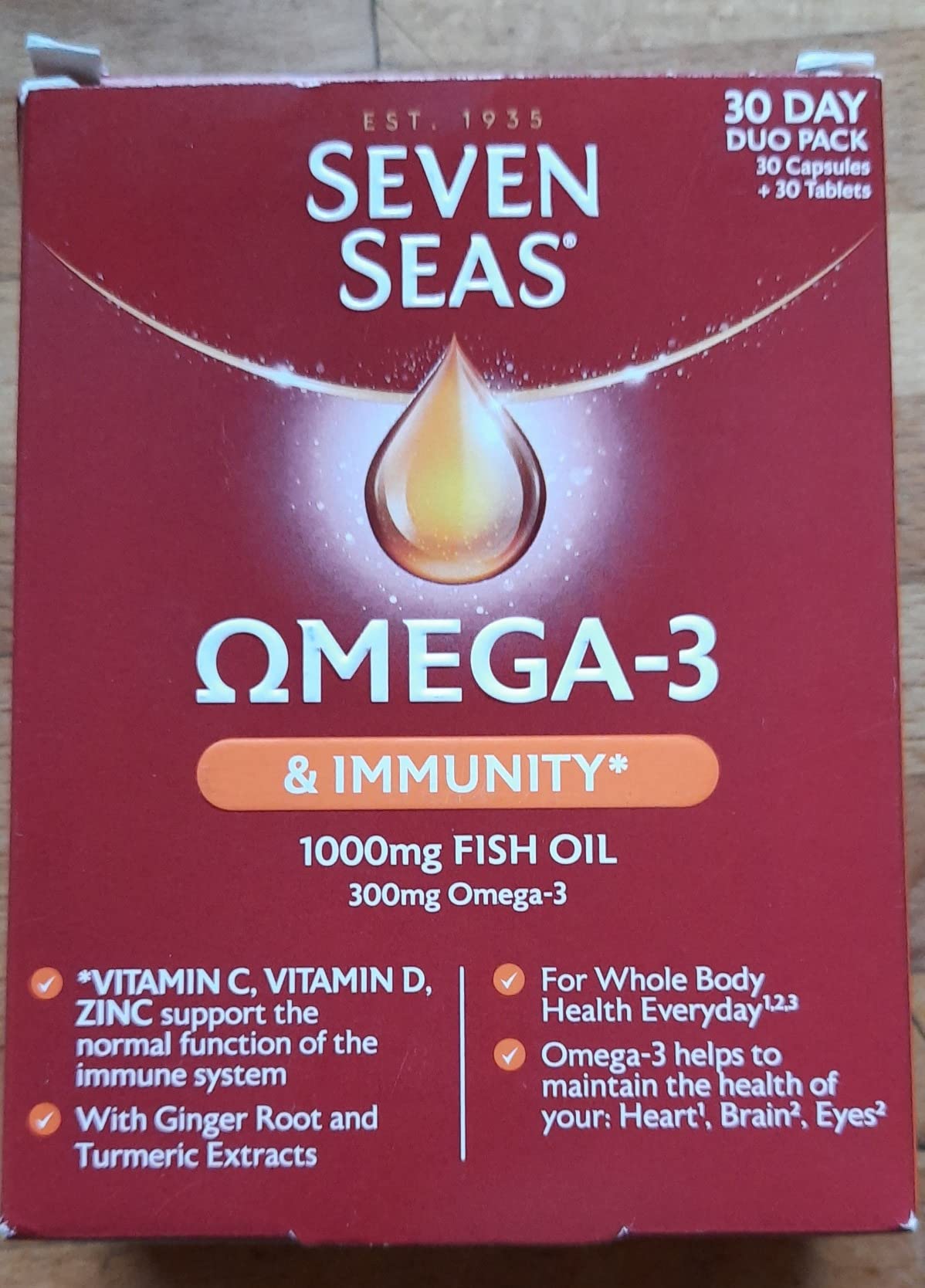 Seven Seas Omega-3 & Immunity Fischöl Kapseln 30 Tage Duopack