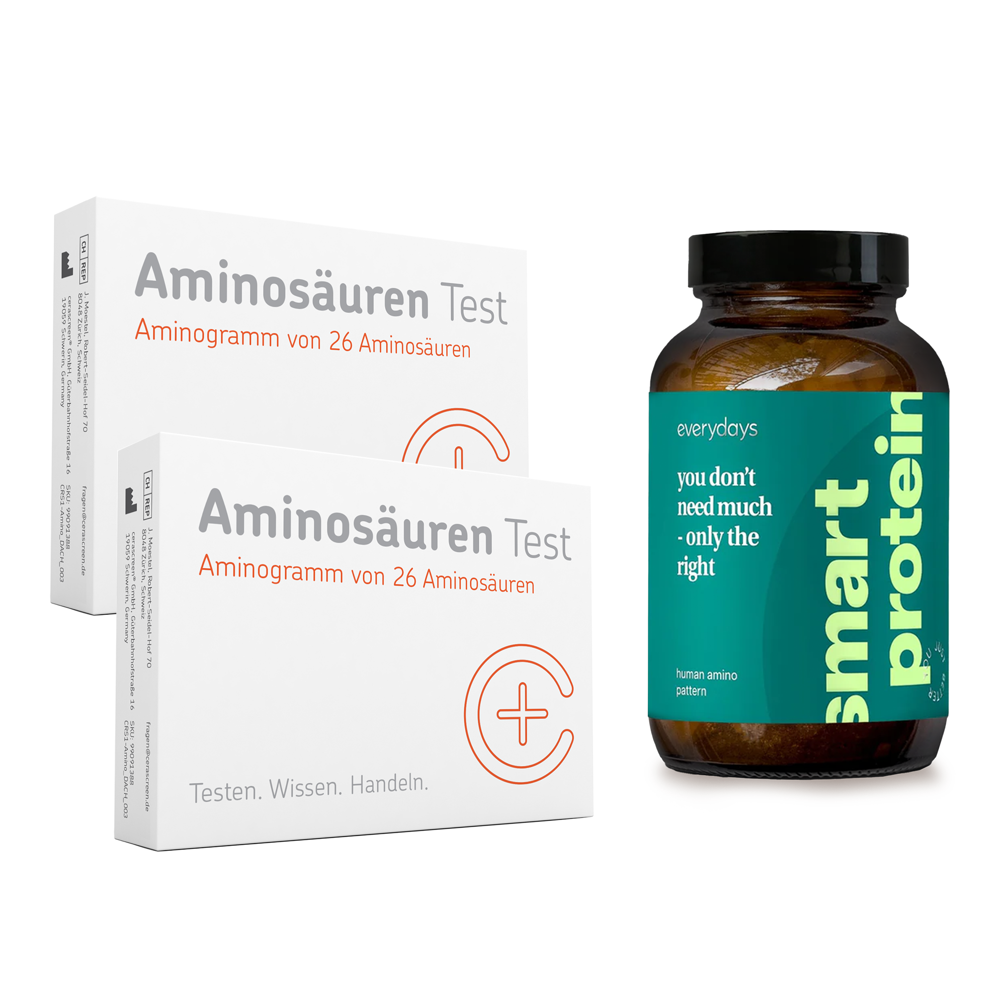 cerascreen Aminosäuren-Set Test + Smart Protein Presslinge