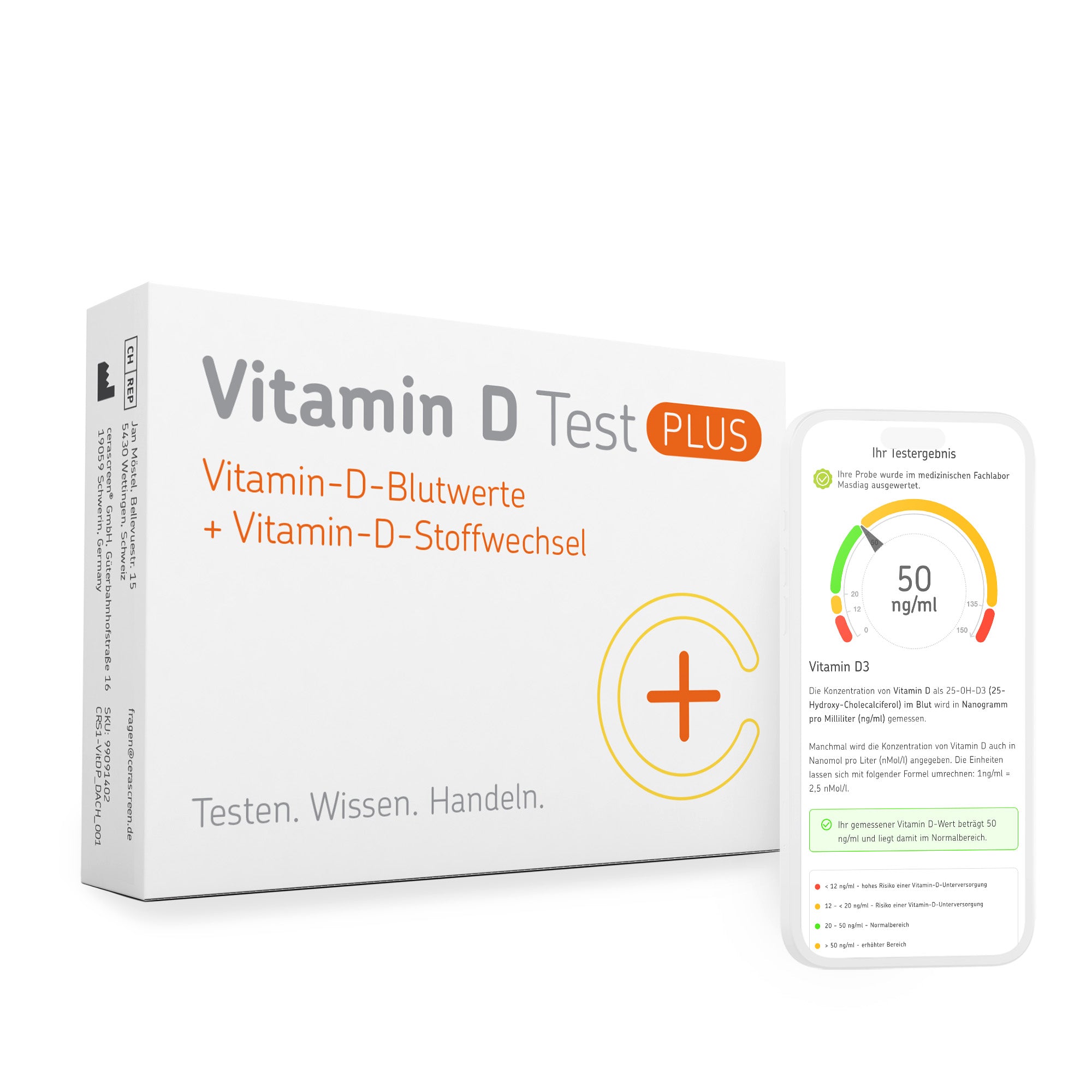 cerascreen Vitamin D Plus Test Bluttest Selbsttest Zuhause