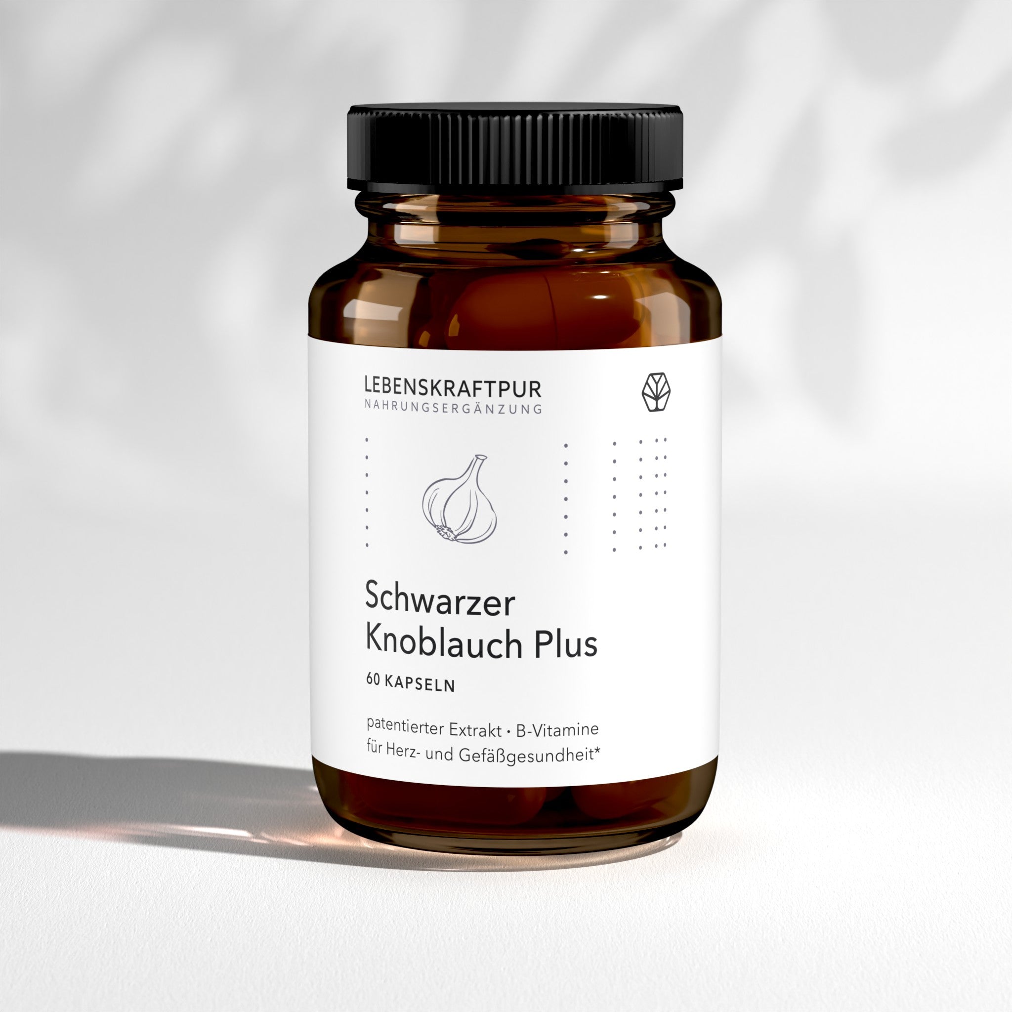 LebenskraftPur Schwarzer Knoblauch Plus Kapseln 60 St Herz