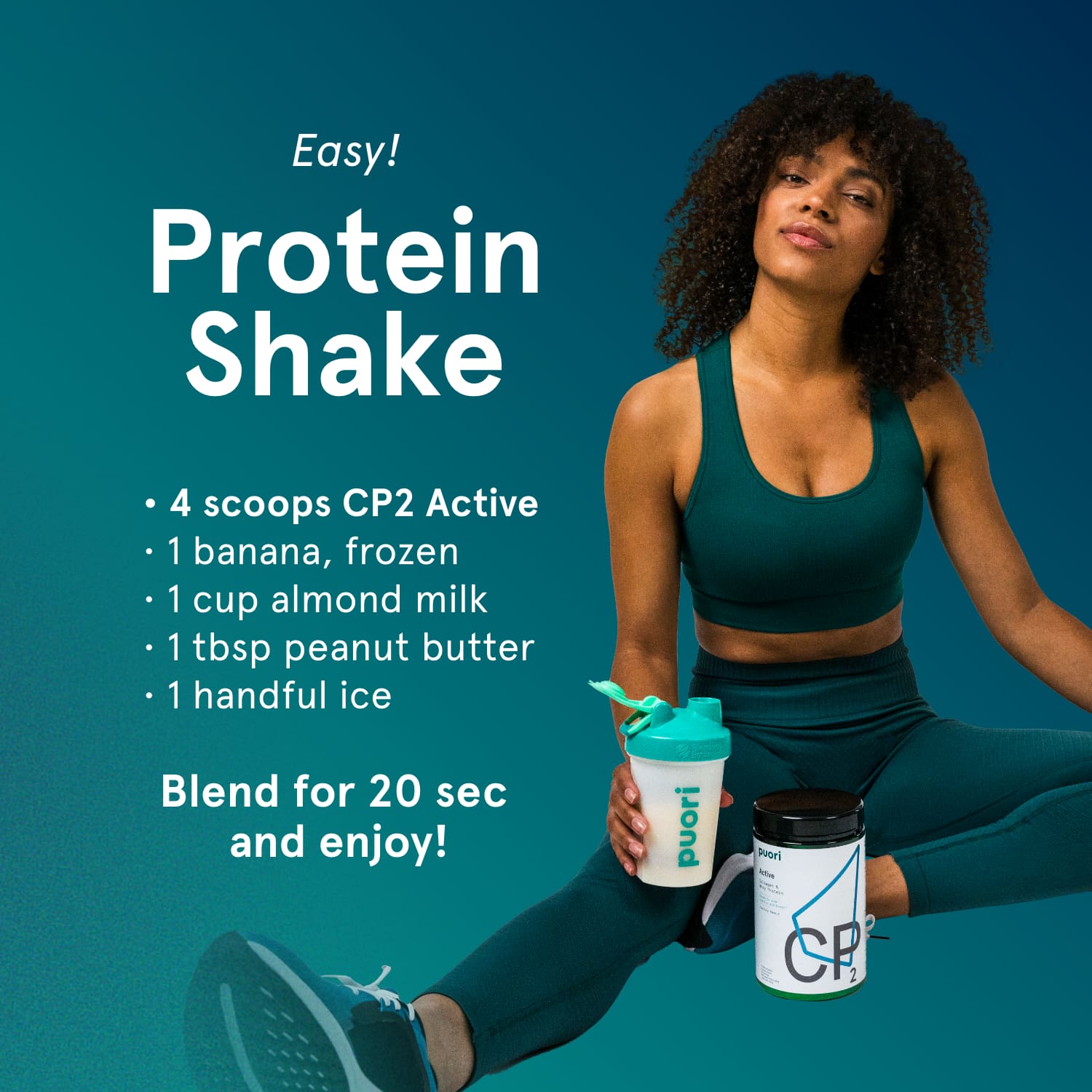 Puori Protein Powder Collagen CP2 Bourbon Vanille 1 Pack